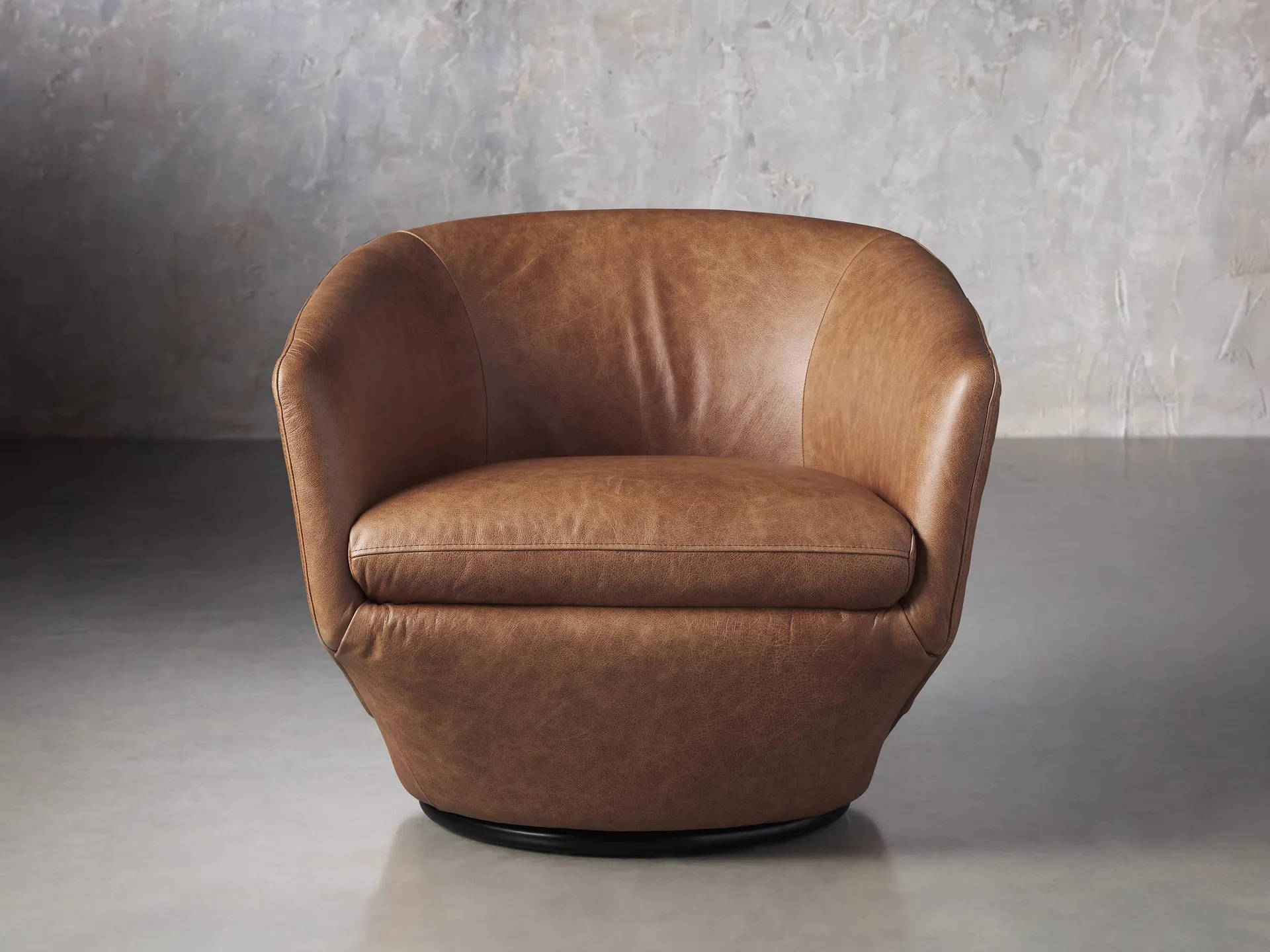 Pelton Leather Swivel Chair