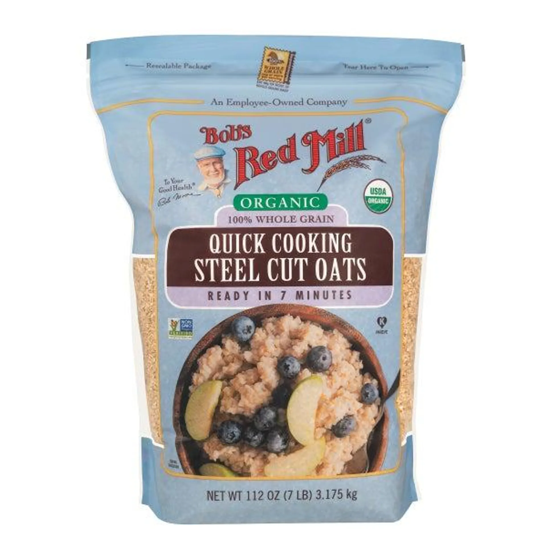 Bob's Red Mill Organic Quick Cooking Steel Cut Oats, 7 lbs.