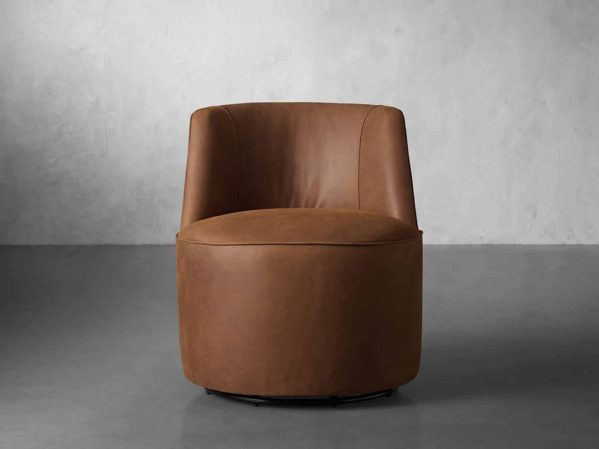 Ryles Leather Swivel Chair