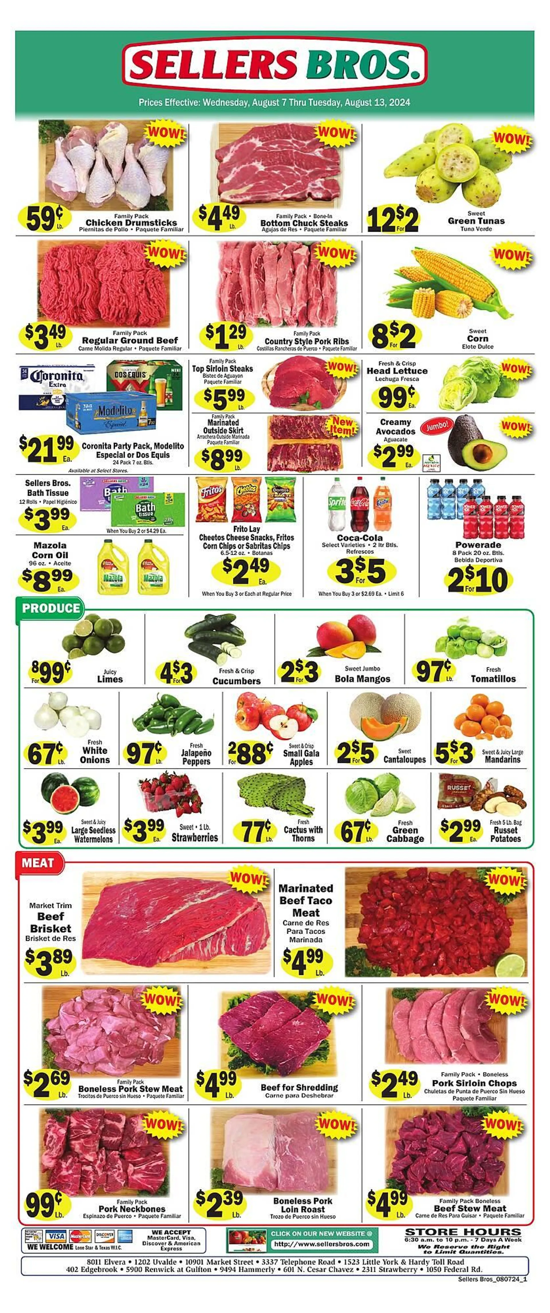 Sellers Bros Weekly Ad - 1