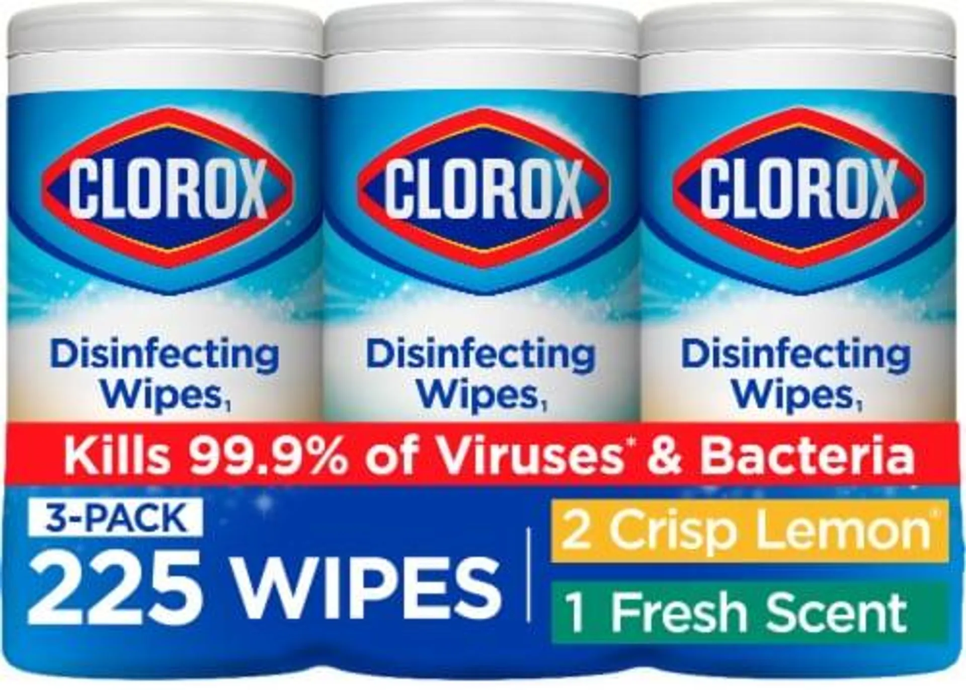 Clorox Crisp Lemon and Fresh Scent Disinfecting Wipes Value Pack