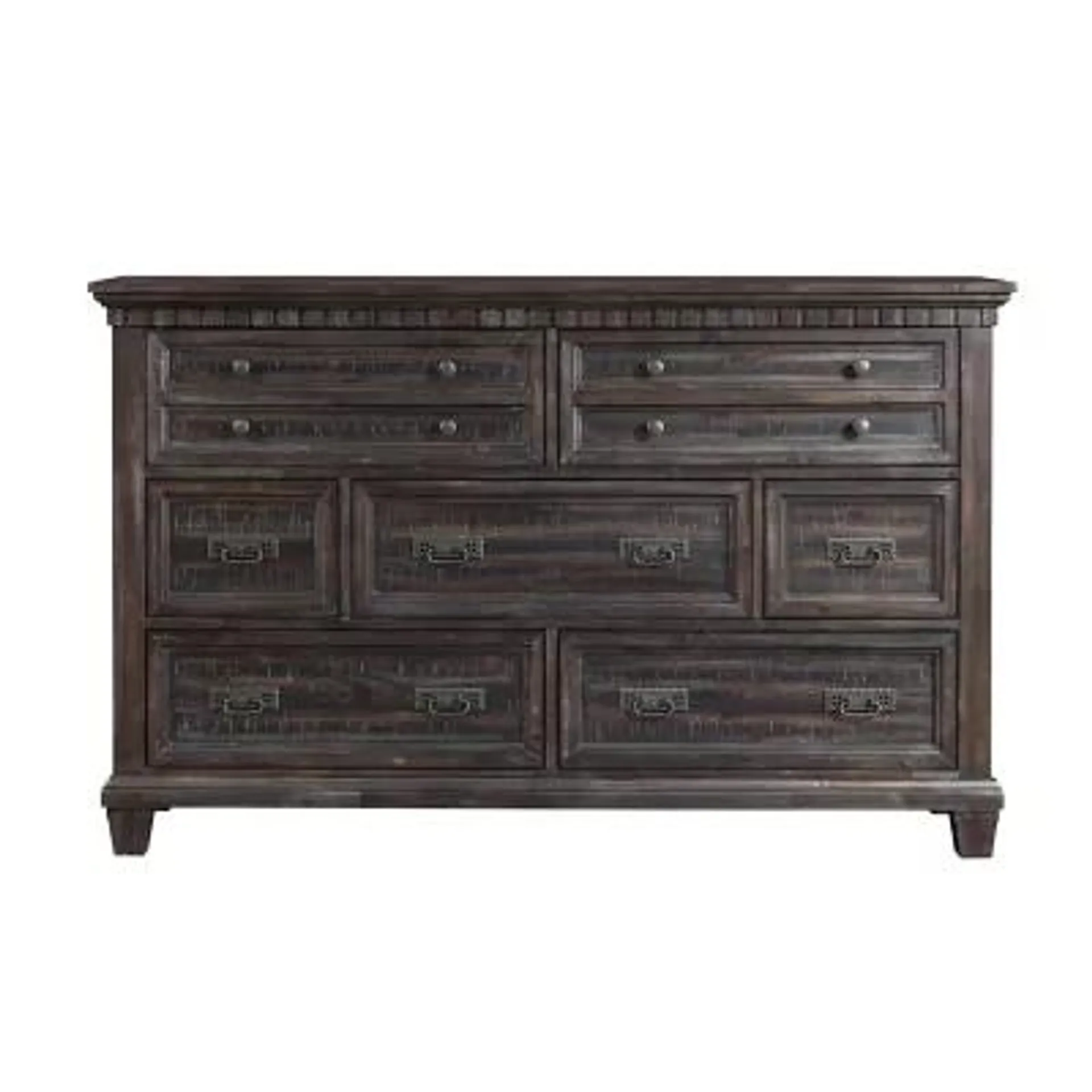 Society Den Steele Dresser with 7 Drawers in Dark Brown