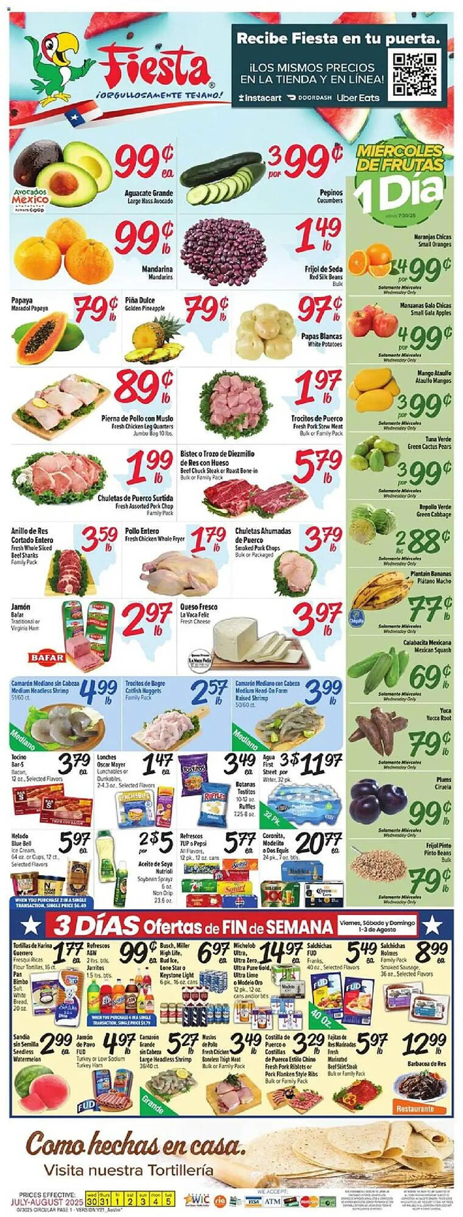 Weekly ad Fiesta Mart Weekly Ad from July 30 to August 5 2025 - Page 1