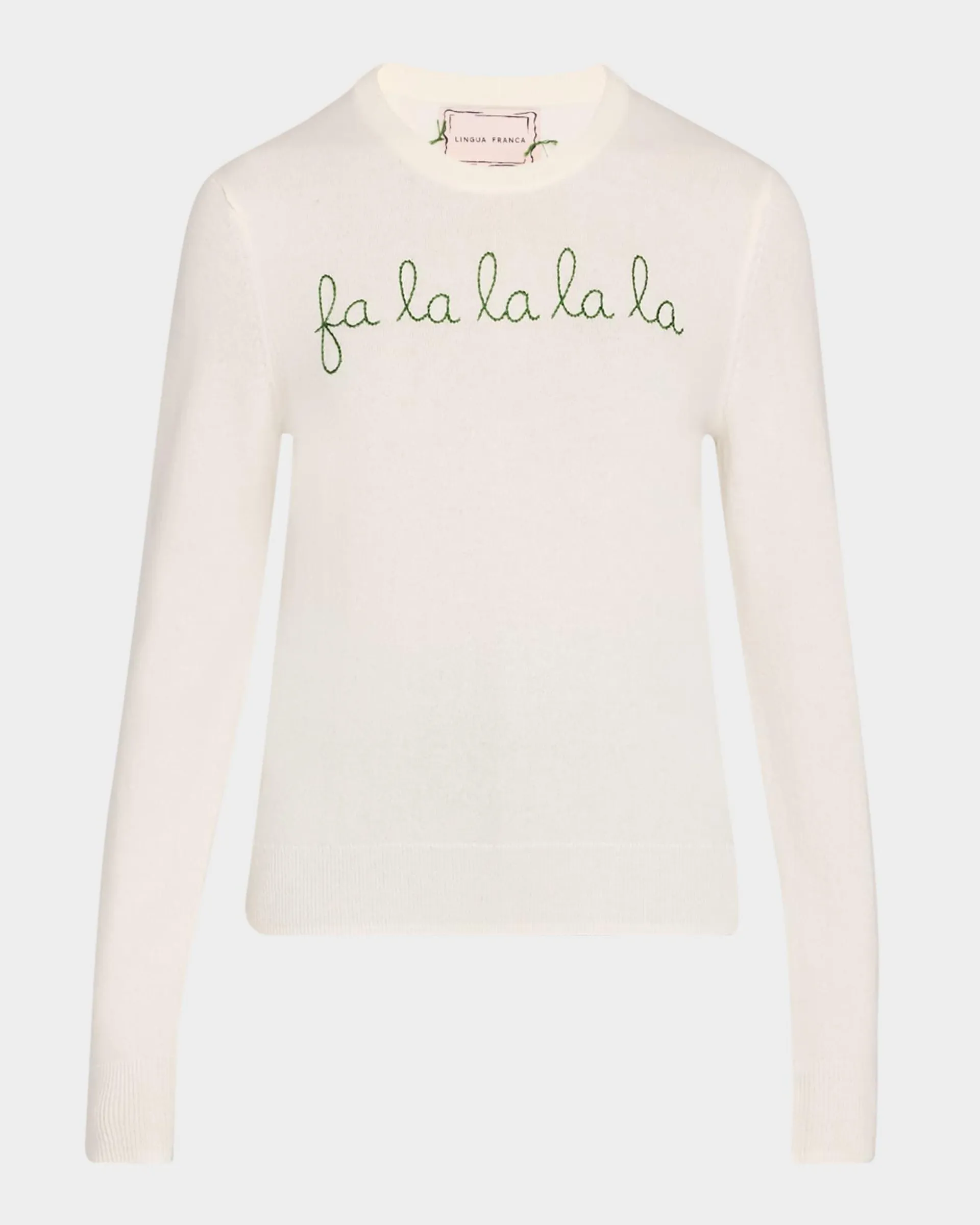 Cashmere Custom Embroidered Crewneck Sweater