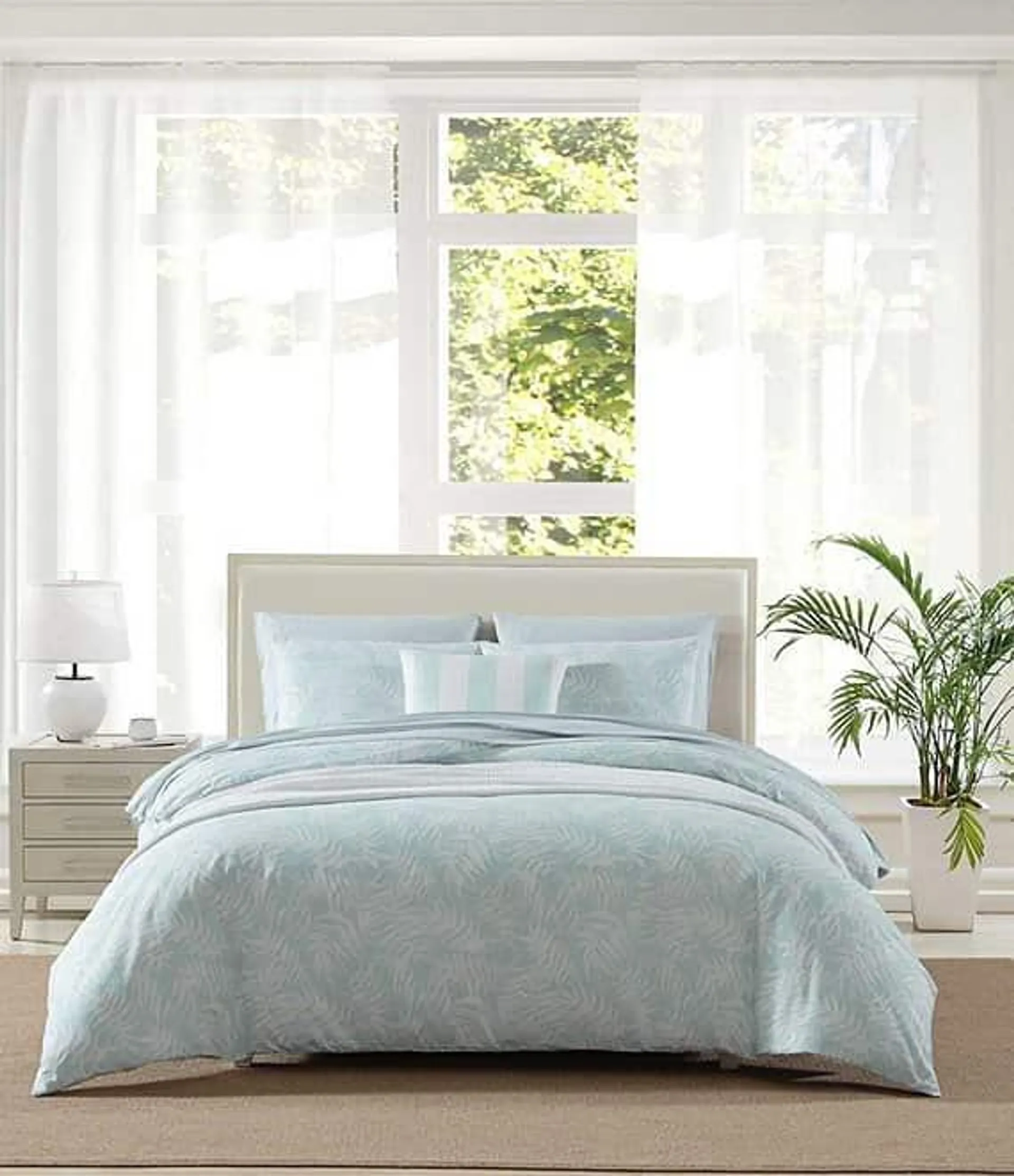 Art Of Palms Cotton Reversible Comforter Mini Set