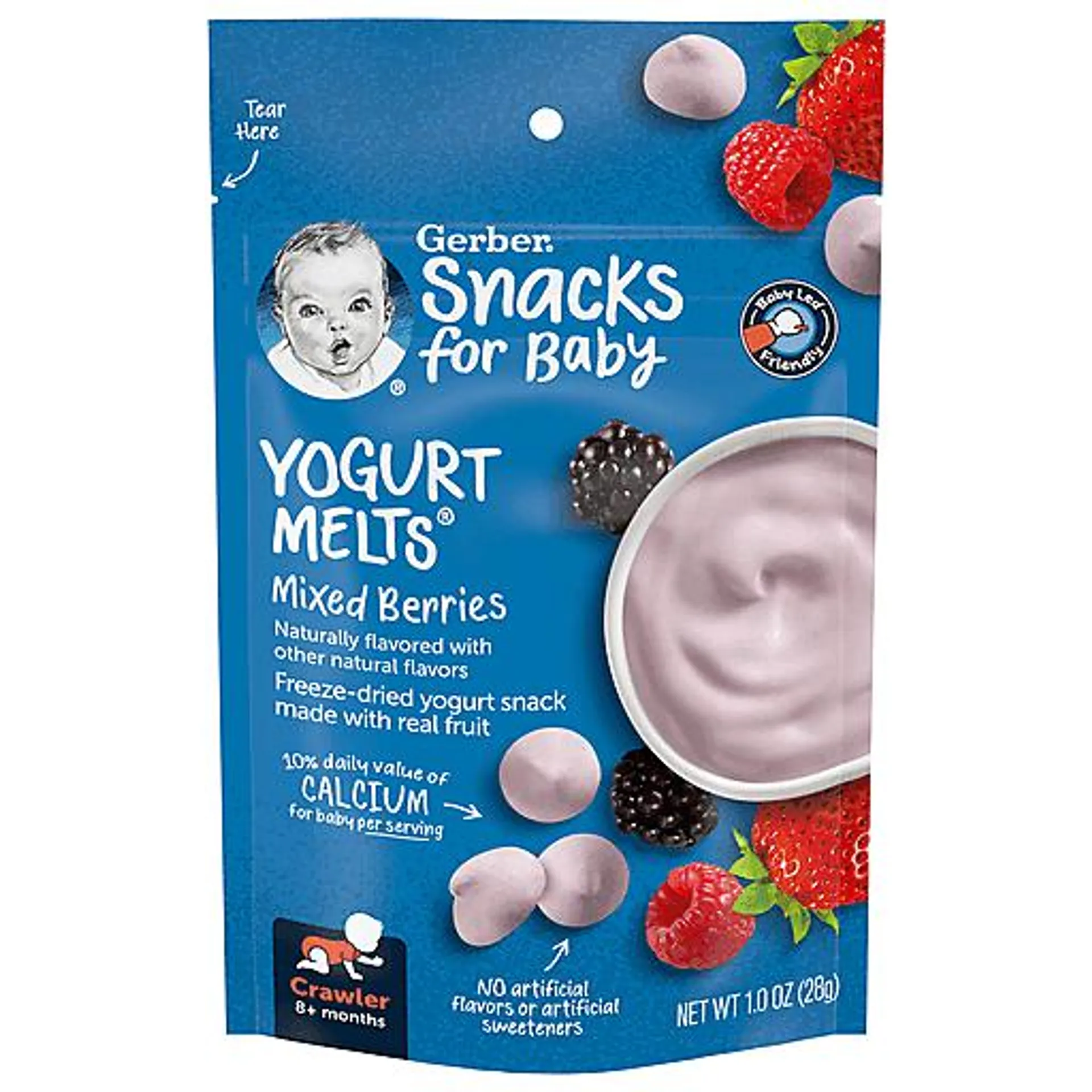Gerber Mixed Berries Yogurt Melts Baby Food 1.0 oz bag