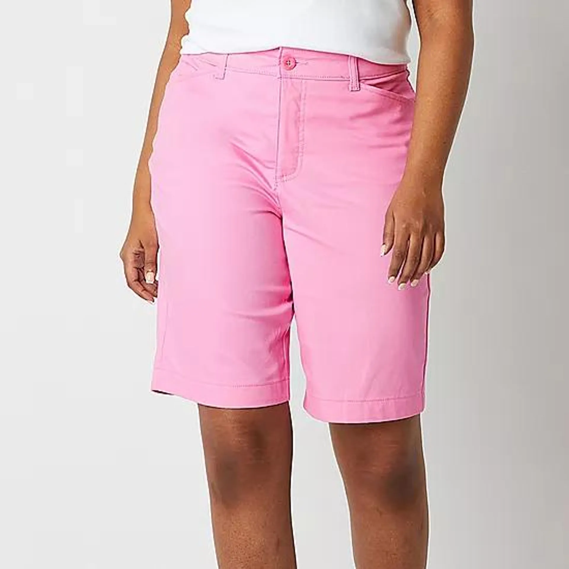 St. John's Bay Secretly Slender Womens Mid Rise Bermuda Short