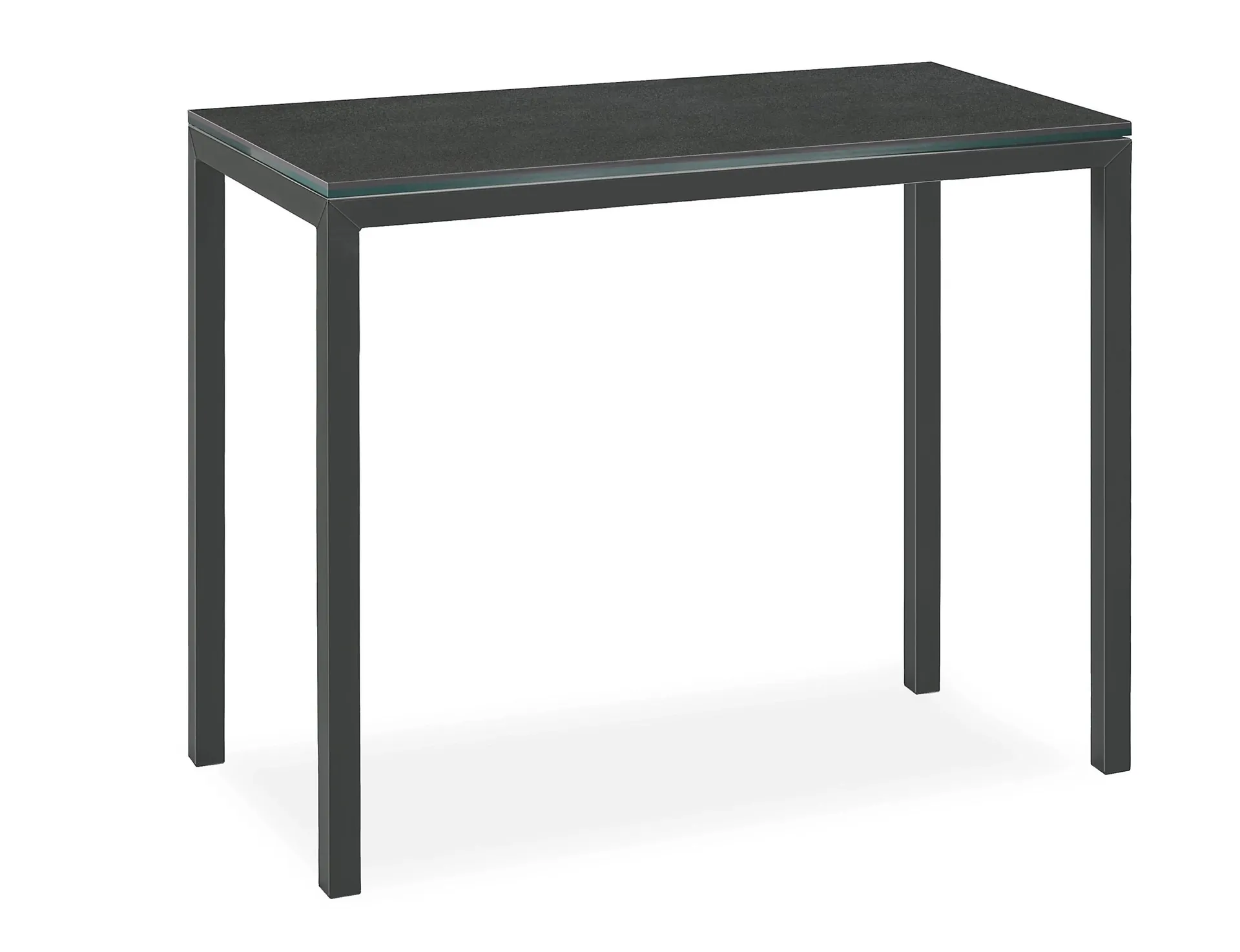 Parsons 24w 12d 24h Outdoor Side Table w/ Graphite Base & Dark Grey Ceramic Top