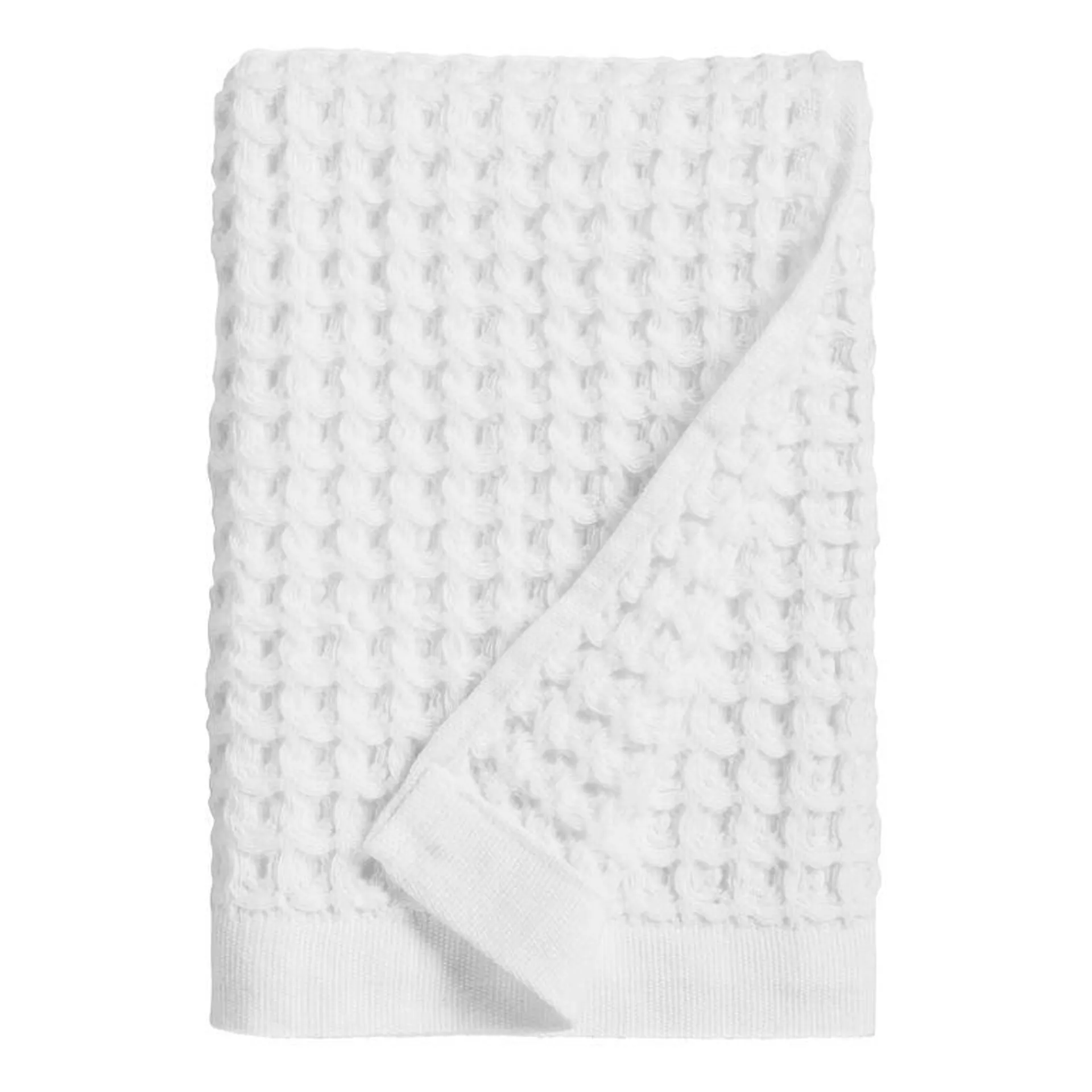 White Waffle Weave Cotton Hand Towel