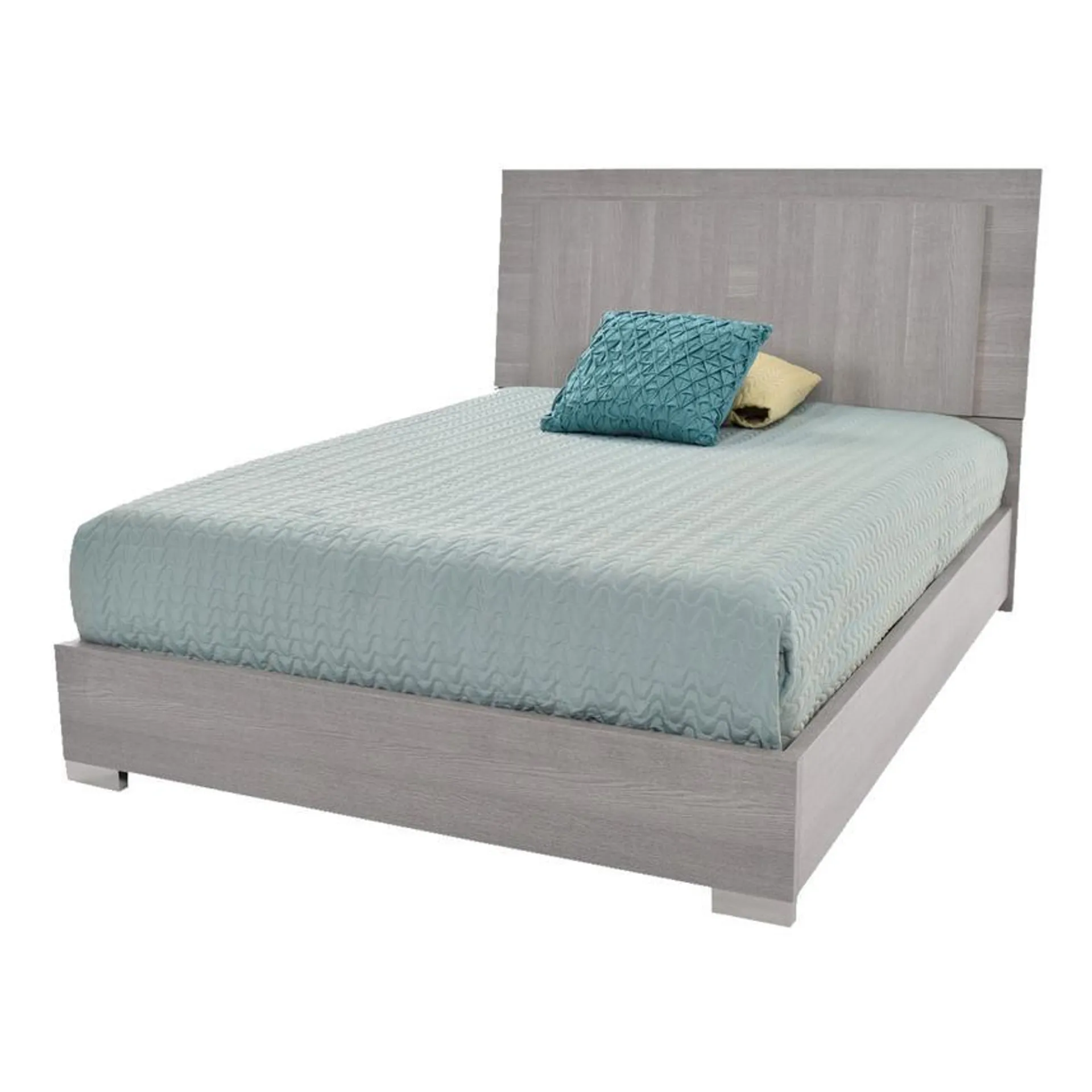 Tivo Gray King Panel Bed