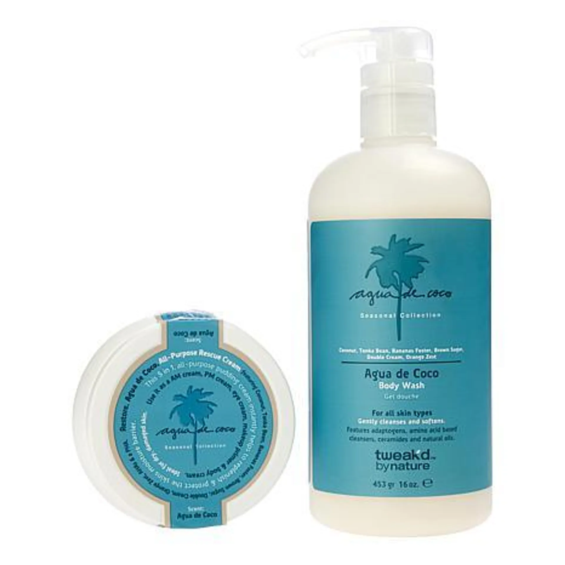 Tweak'd by Nature Body Wash & Rescue Cream Set