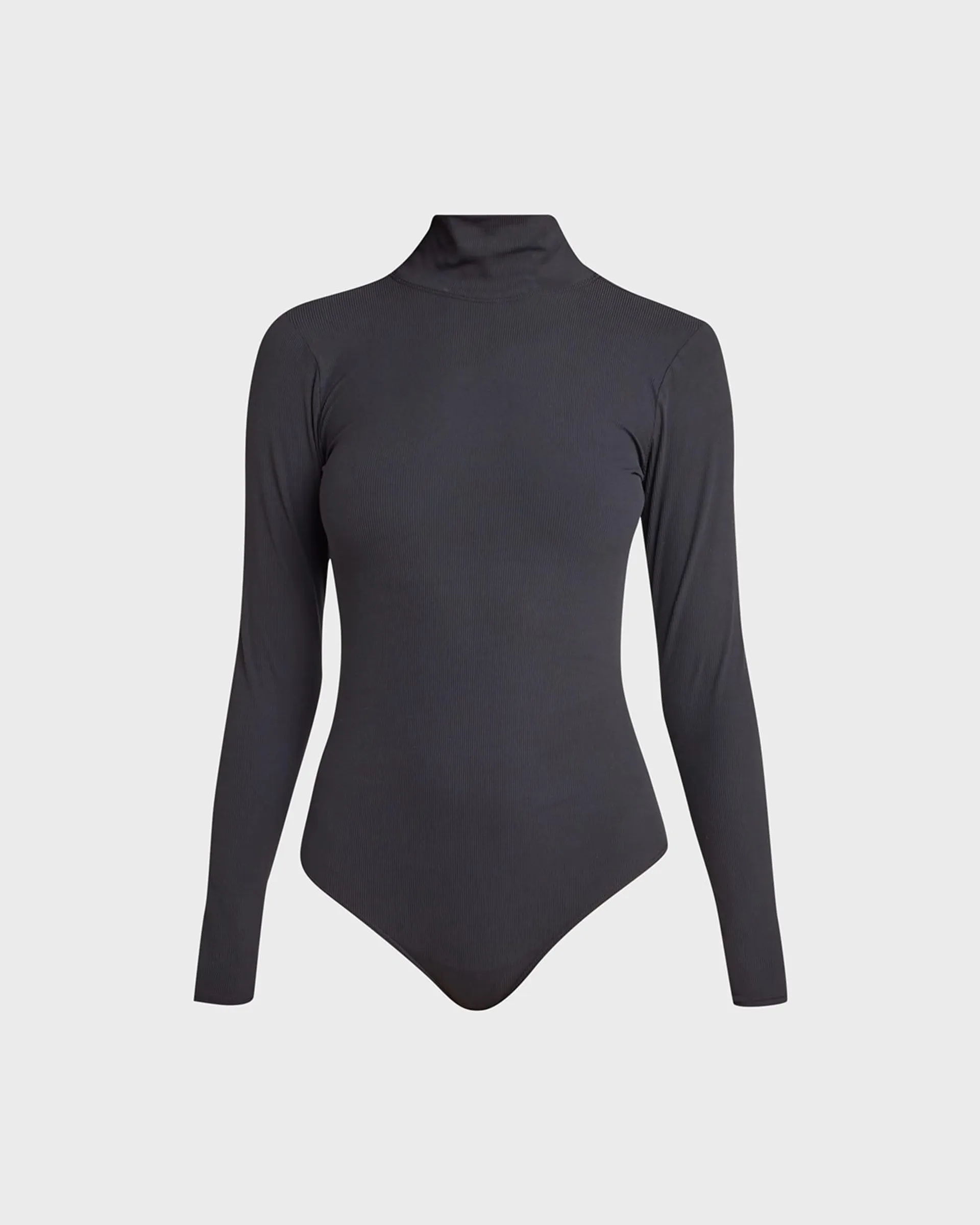 Suit Yourself Ribbed Long-Sleeve Turtleneck Bodysuit