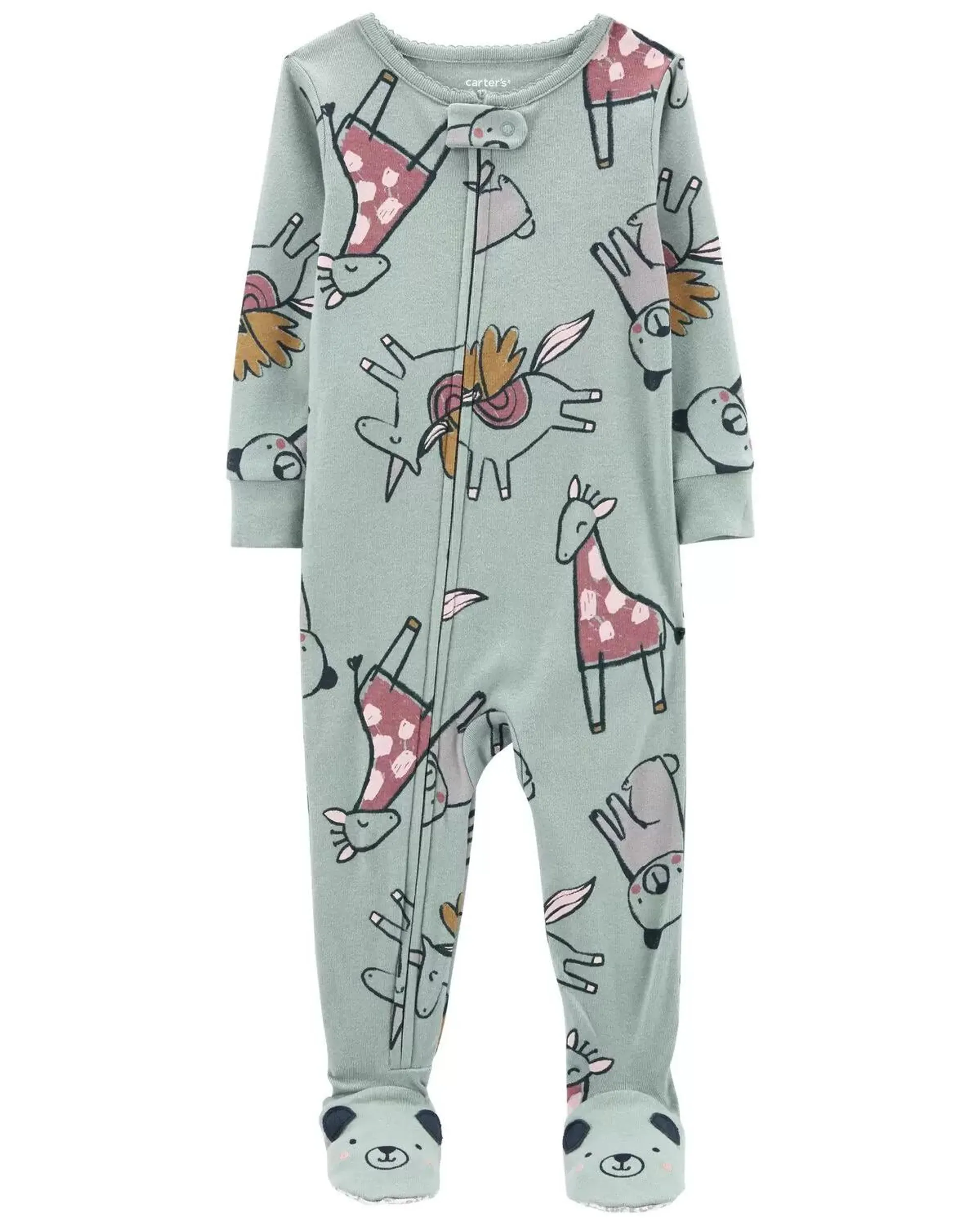 Baby 1-Piece Unicorn 100% Snug Fit Cotton Footie Pajamas