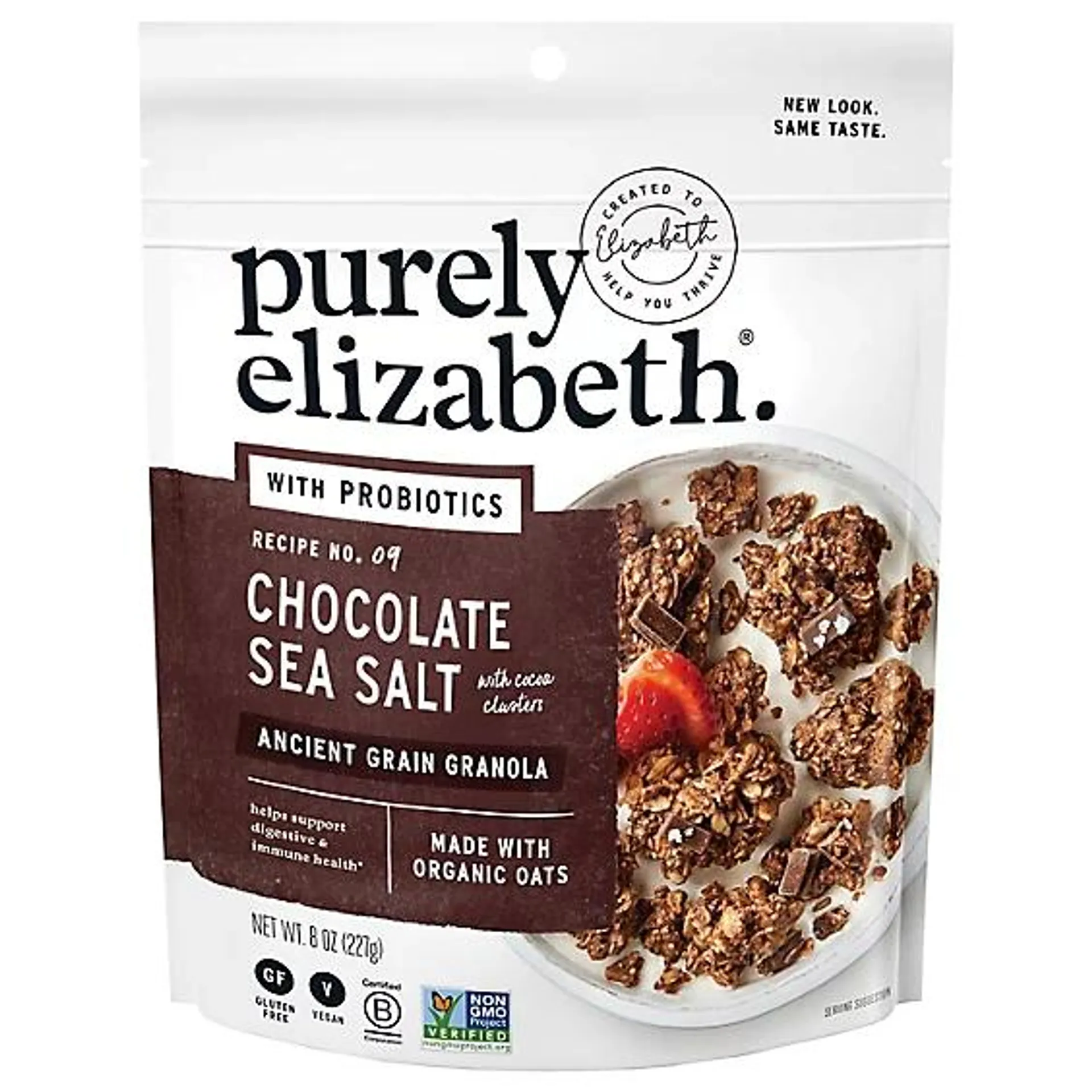 Purely Elizabeth Chocolate Sea Salt with Probiotics Granola - 8 Oz