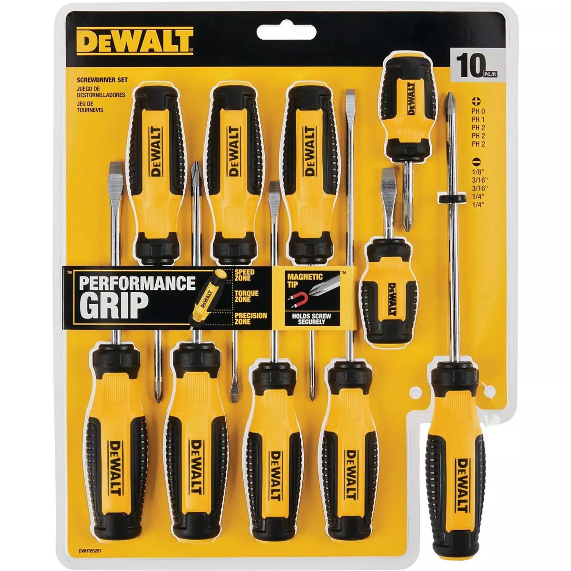 DeWalt Fixed Bar Screwdriver Set (10-Piece)