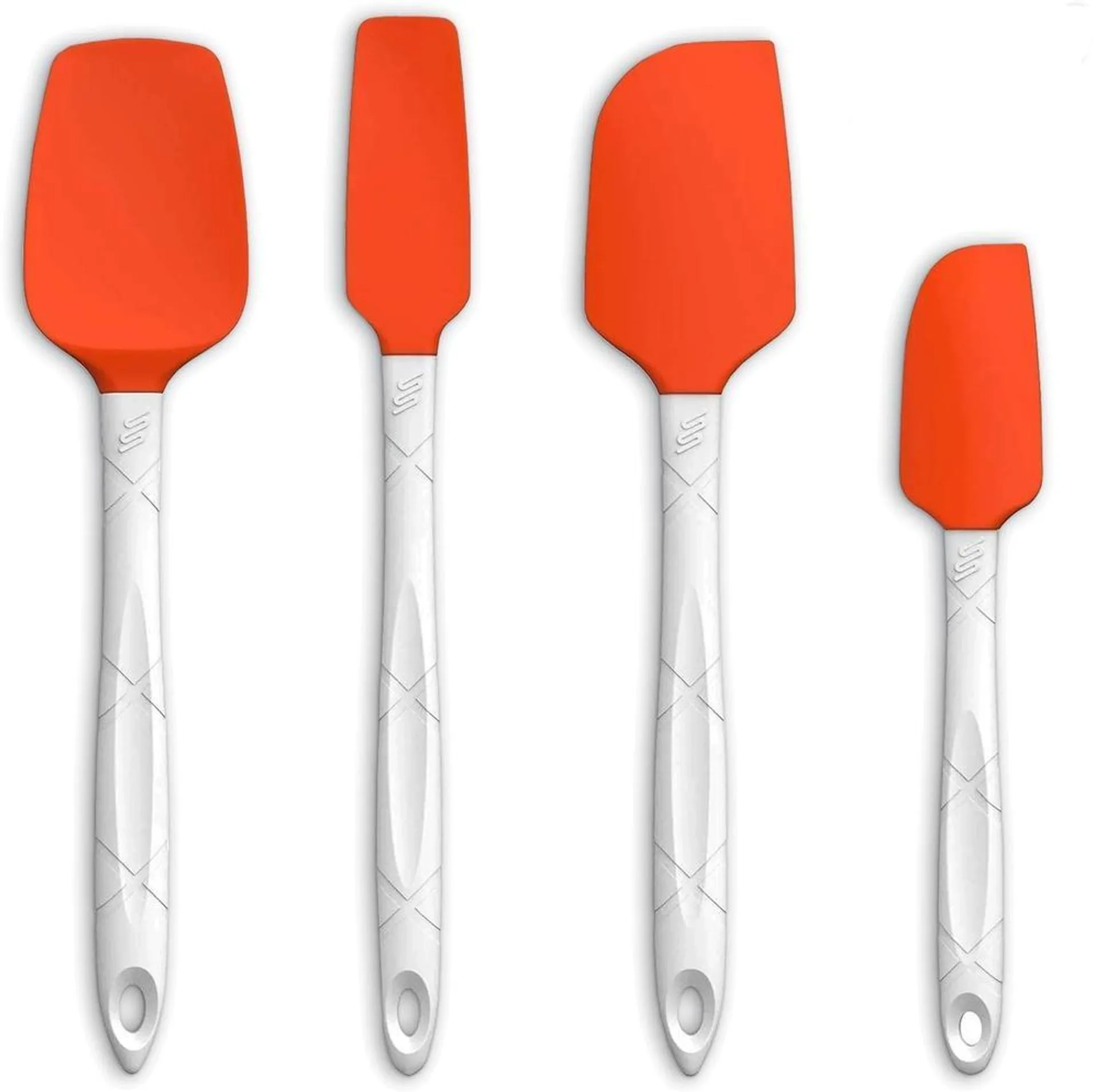 4-Piece Orange Silicone Spatula Set