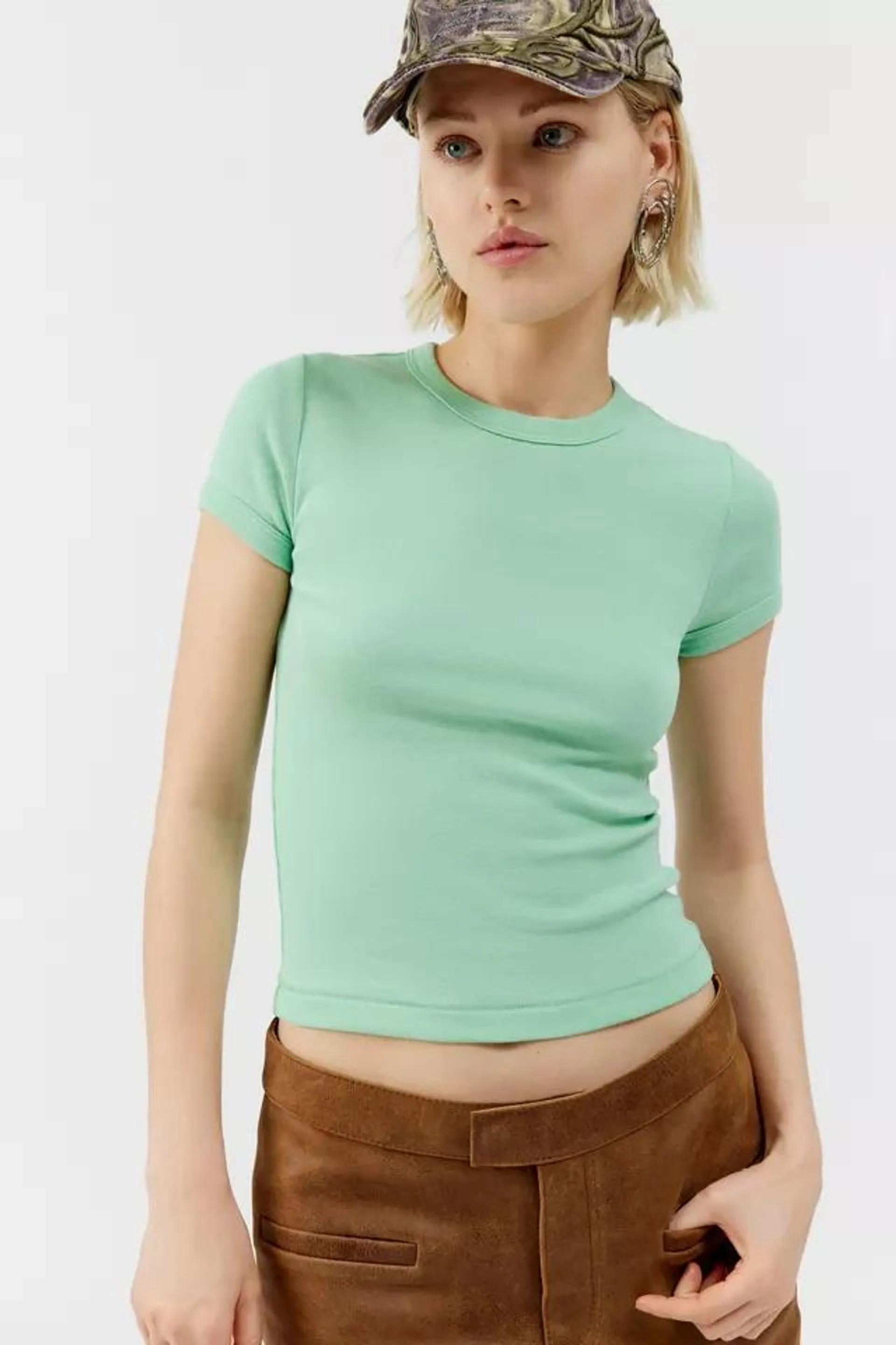 BDG Too Perfect Cropped Short Sleeve Tee