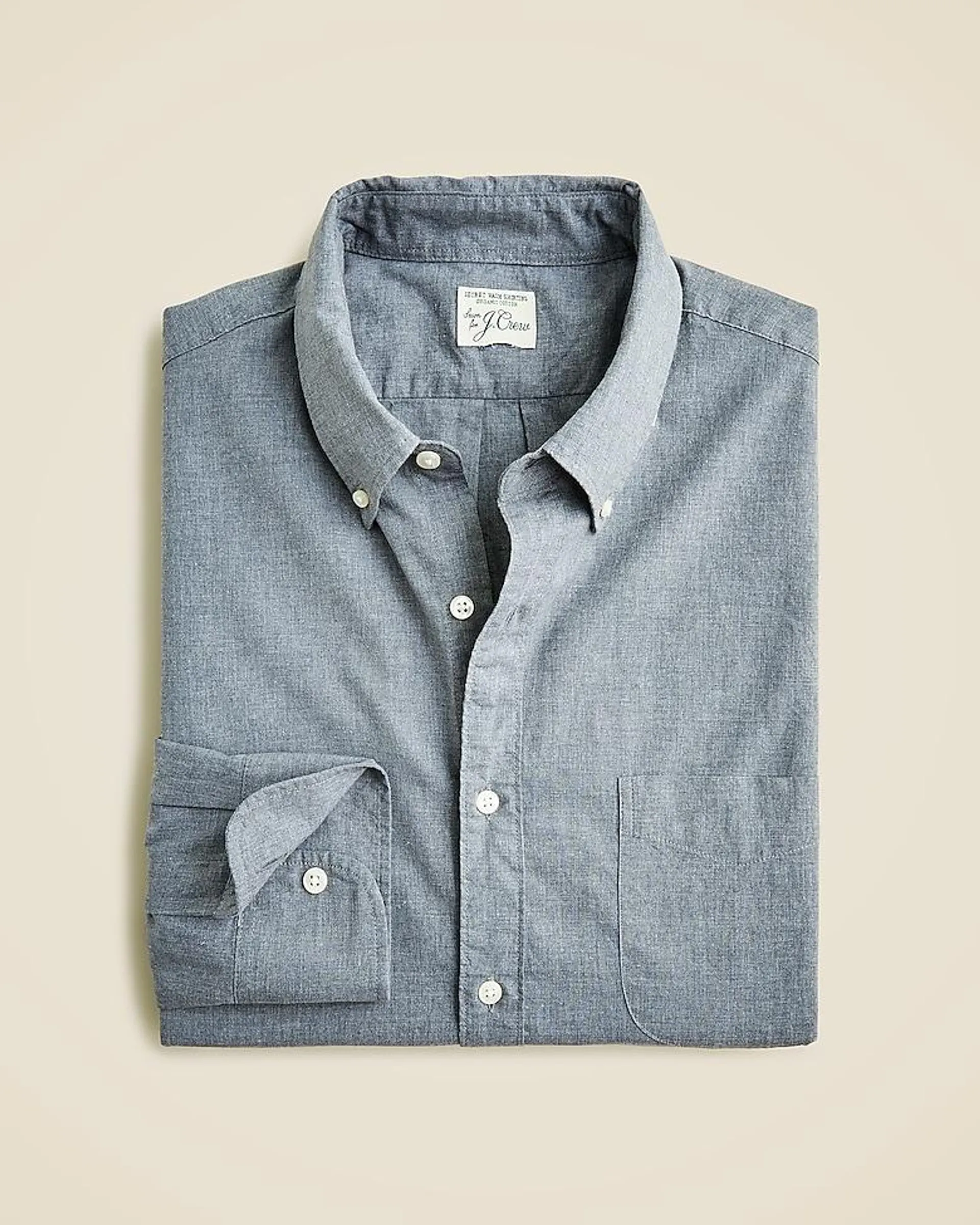 Secret Wash organic cotton poplin shirt