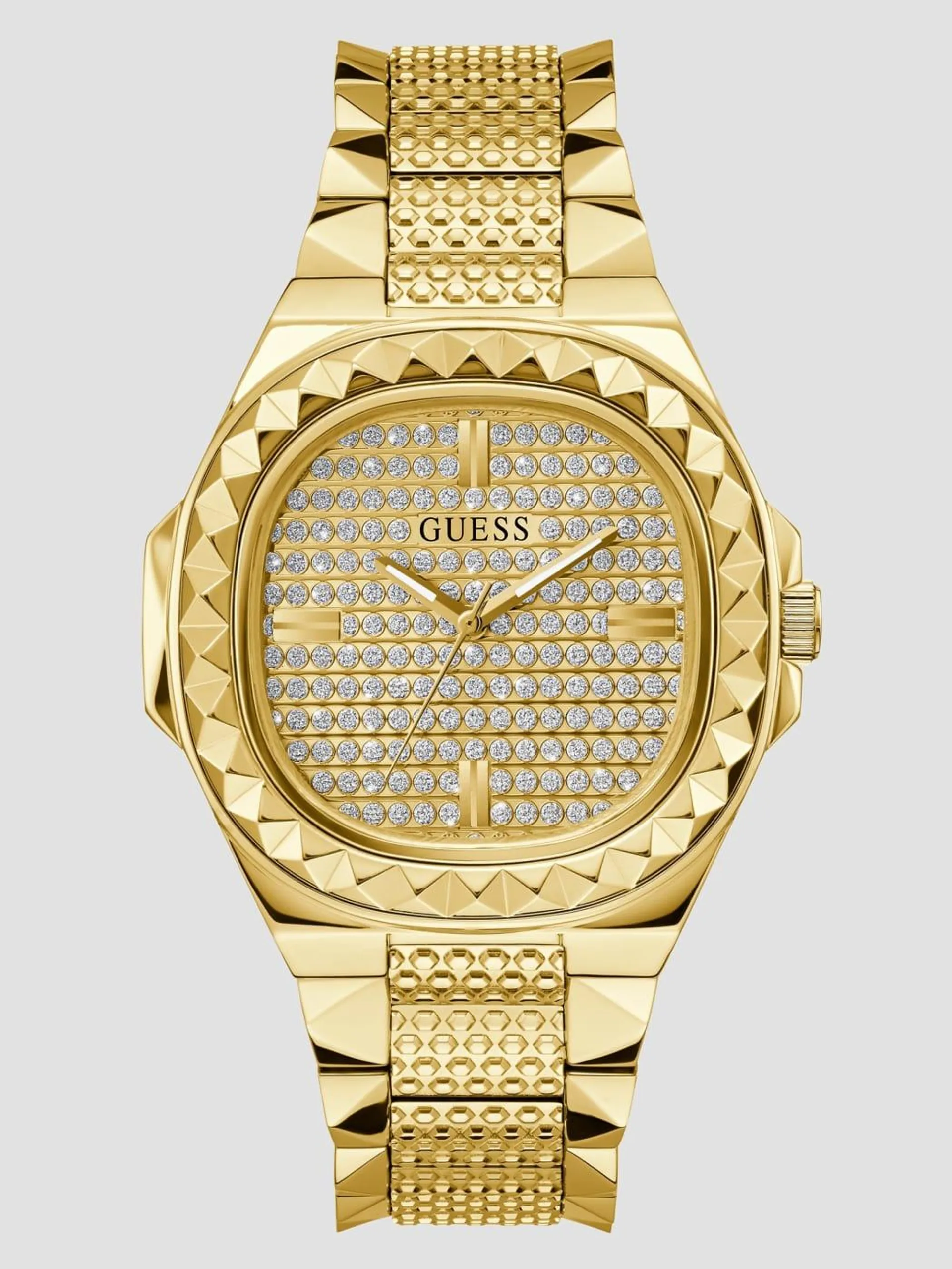 Textured Gold-Tone Analog Watch