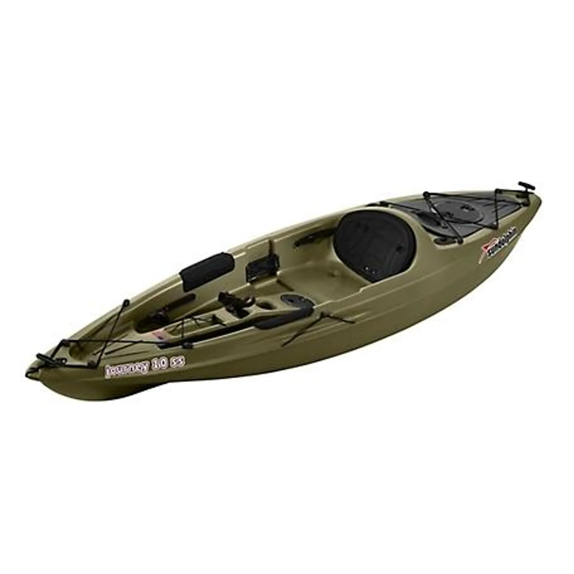 Sun Dolphin Journey 10 ft. Sit-On Angler Kayak with Paddle, Olive