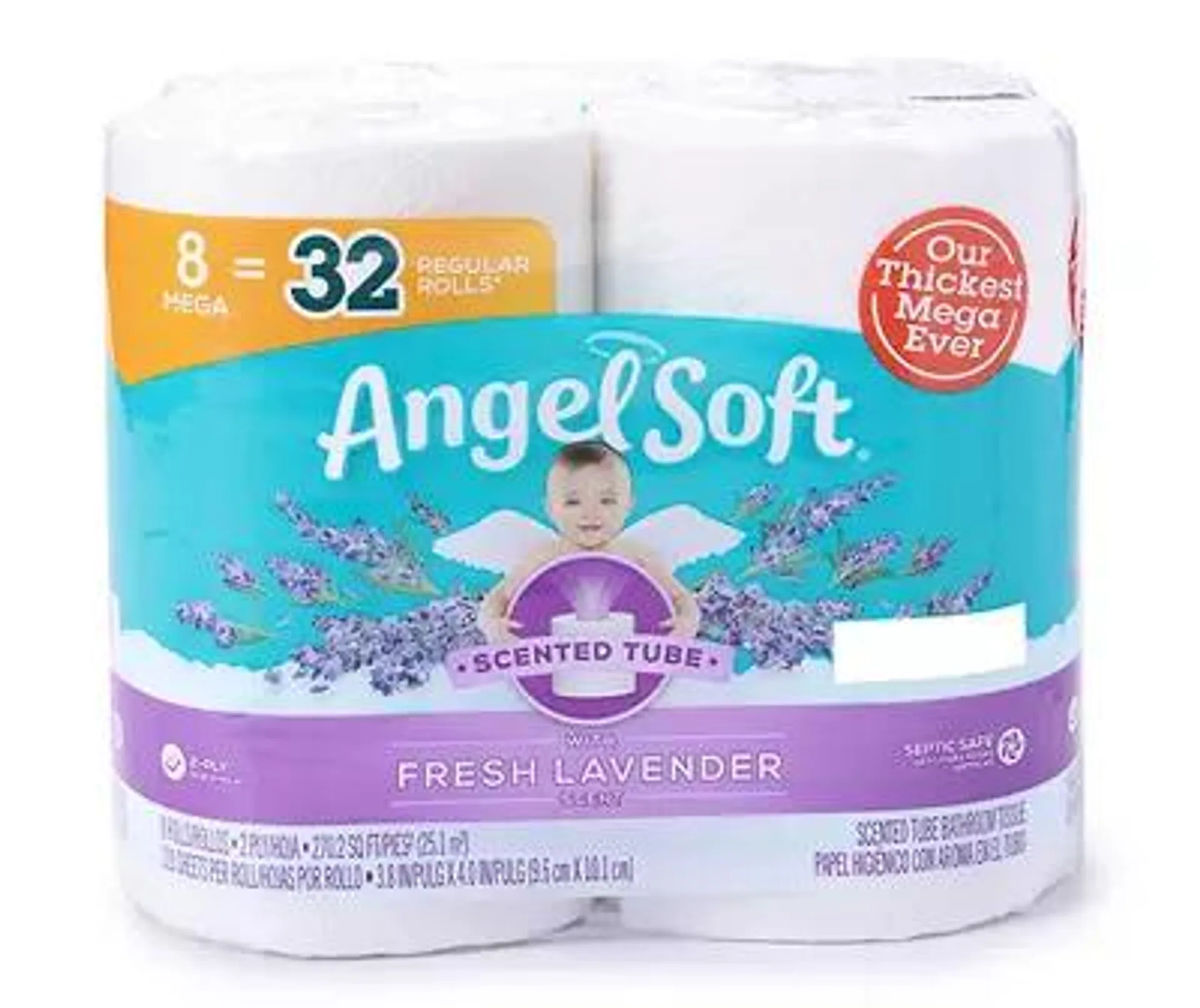 2-Ply Fresh Lavender Bath Tissue, 8 Mega Rolls