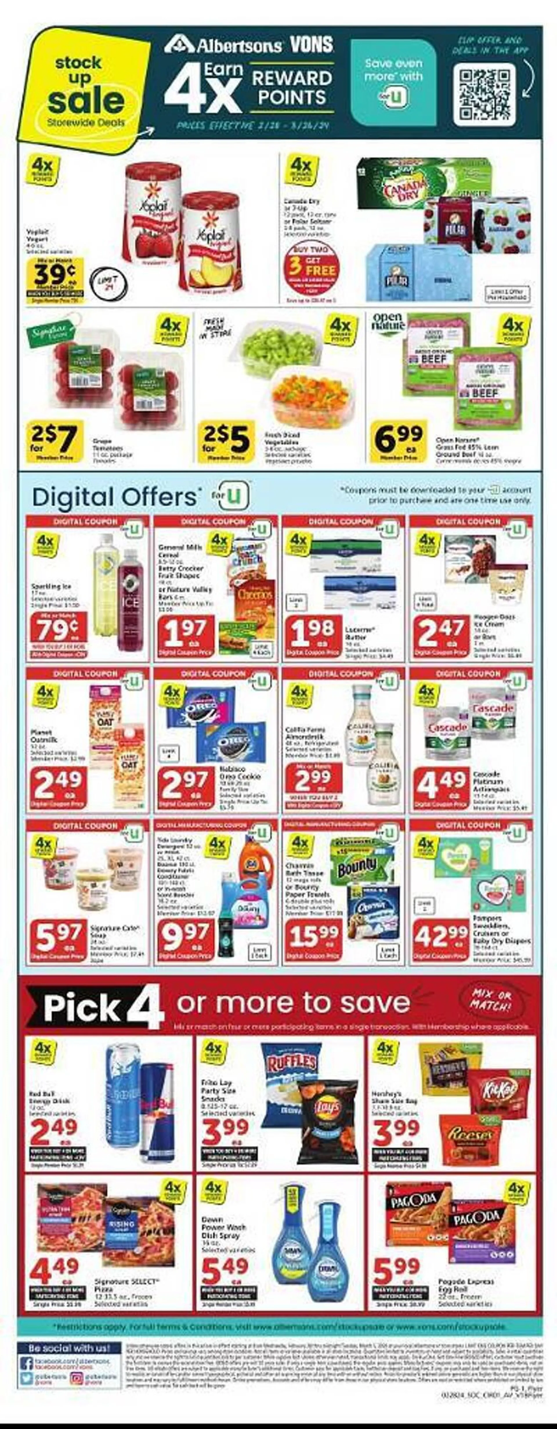 Weekly ad Albertsons Weekly Ad from February 28 to March 5 2024 - Page 1