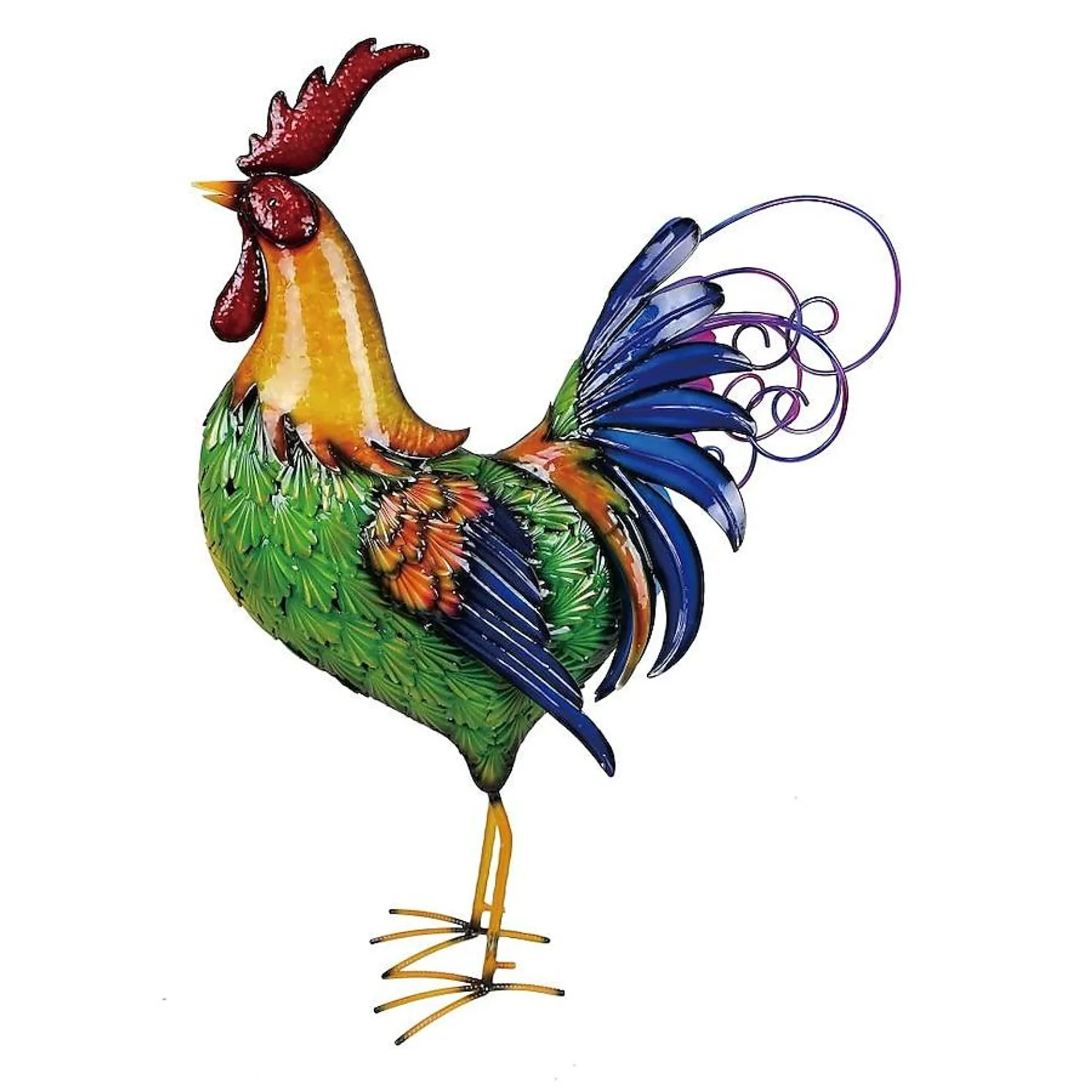 Backyard Expressions Metal Rooster Sculpture 32.3-in H, Country Style, Indoor/Outdoor, Durable and Weather Resistant