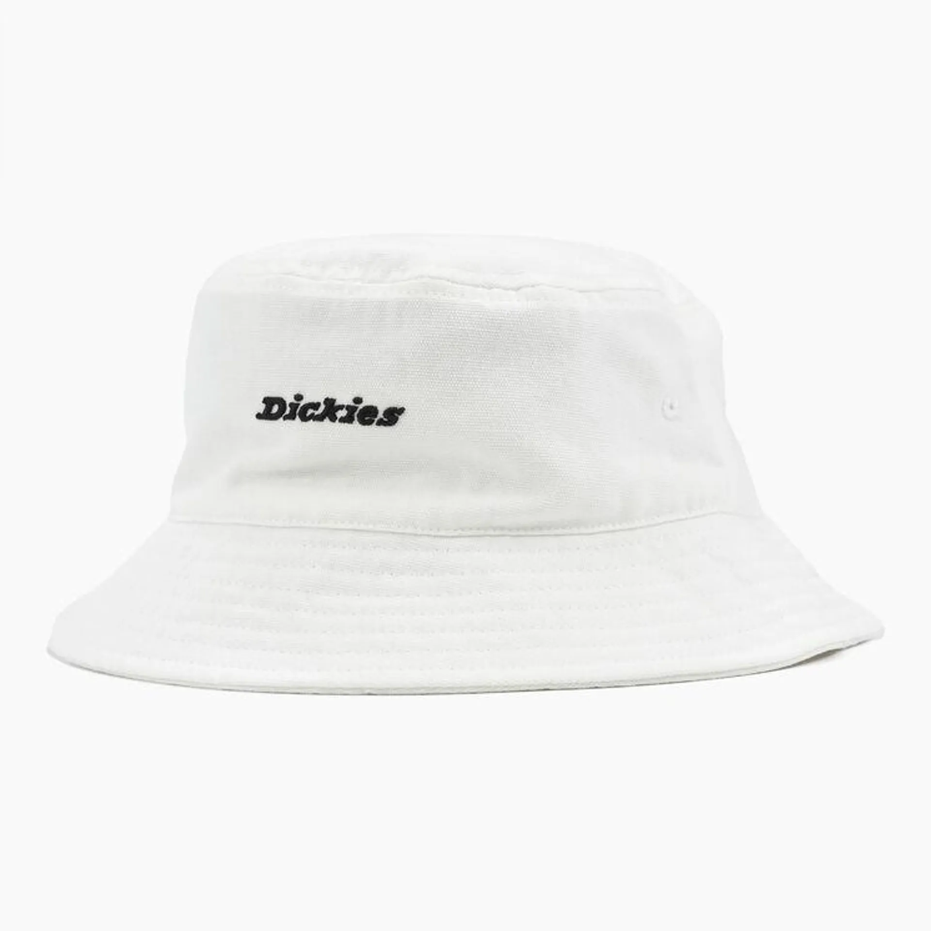 Script Logo Canvas Bucket Hat, White