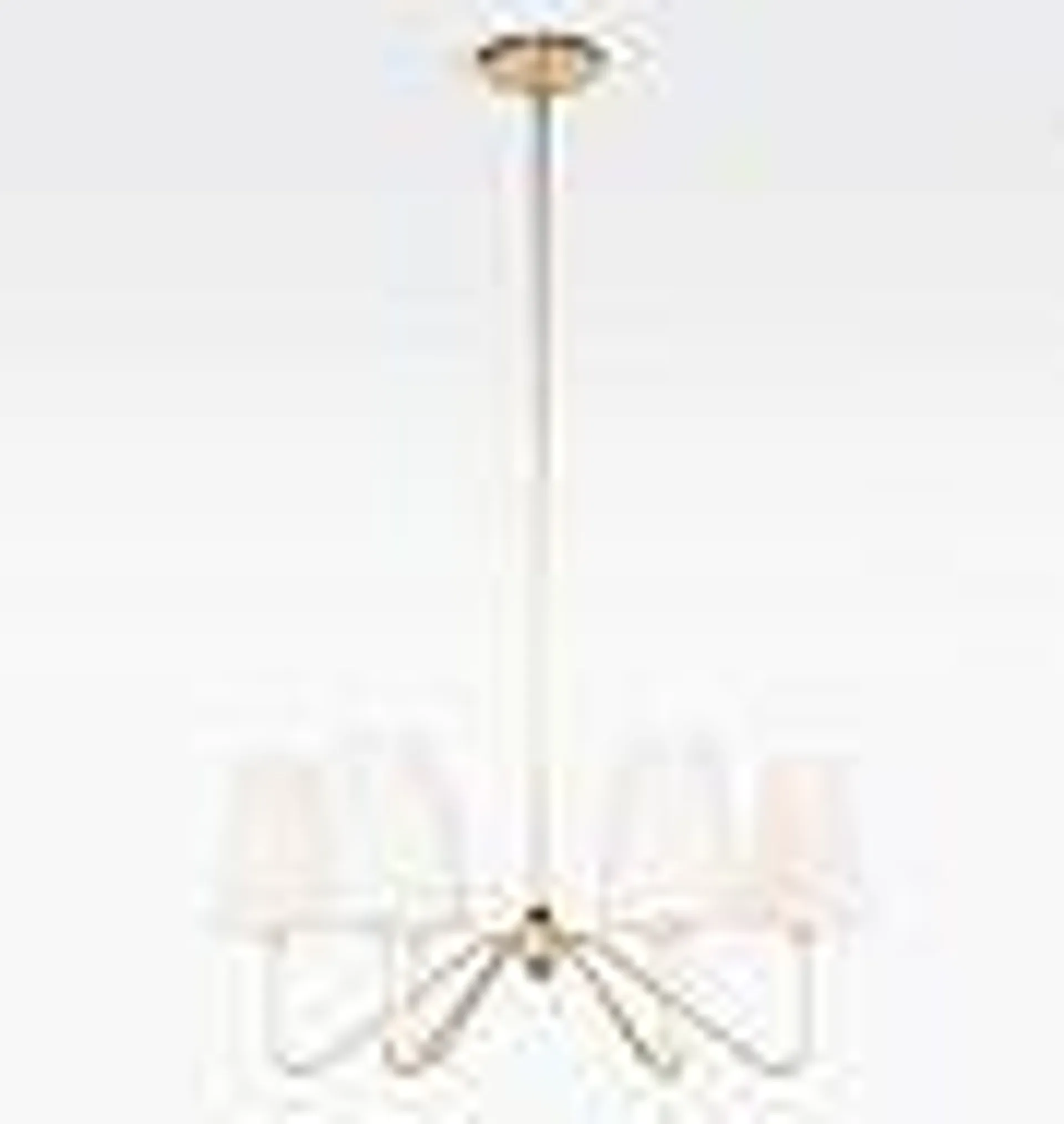 Berkshire 6-Arm Chandelier with Linen Shades