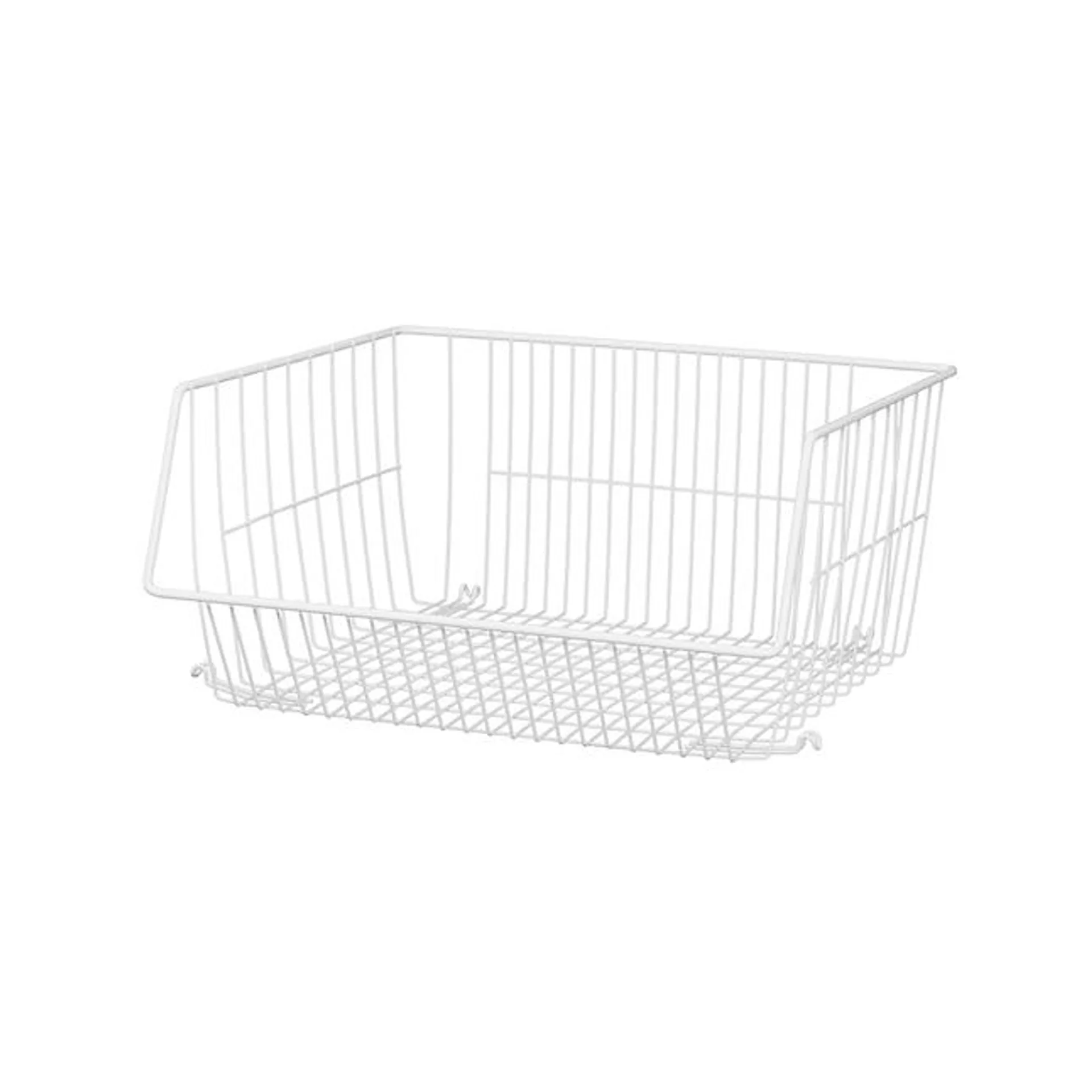 ClosetMaid ( 16.69-in W x 8-in H x 15.75-in D ) White Steel Stackable Basket