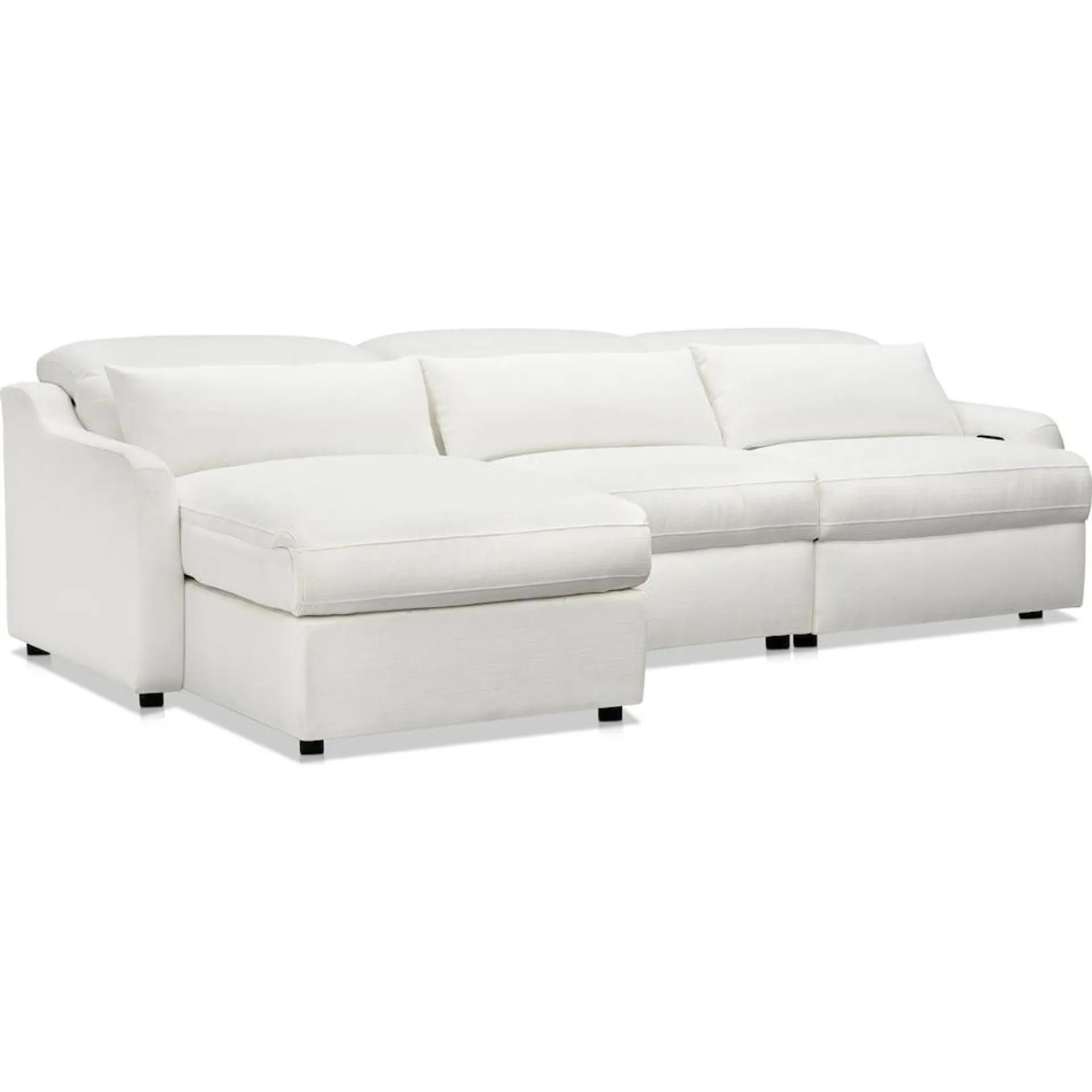 Gentry 3-Piece Dual-Power Reclining Sectional with Adjustable Chaise