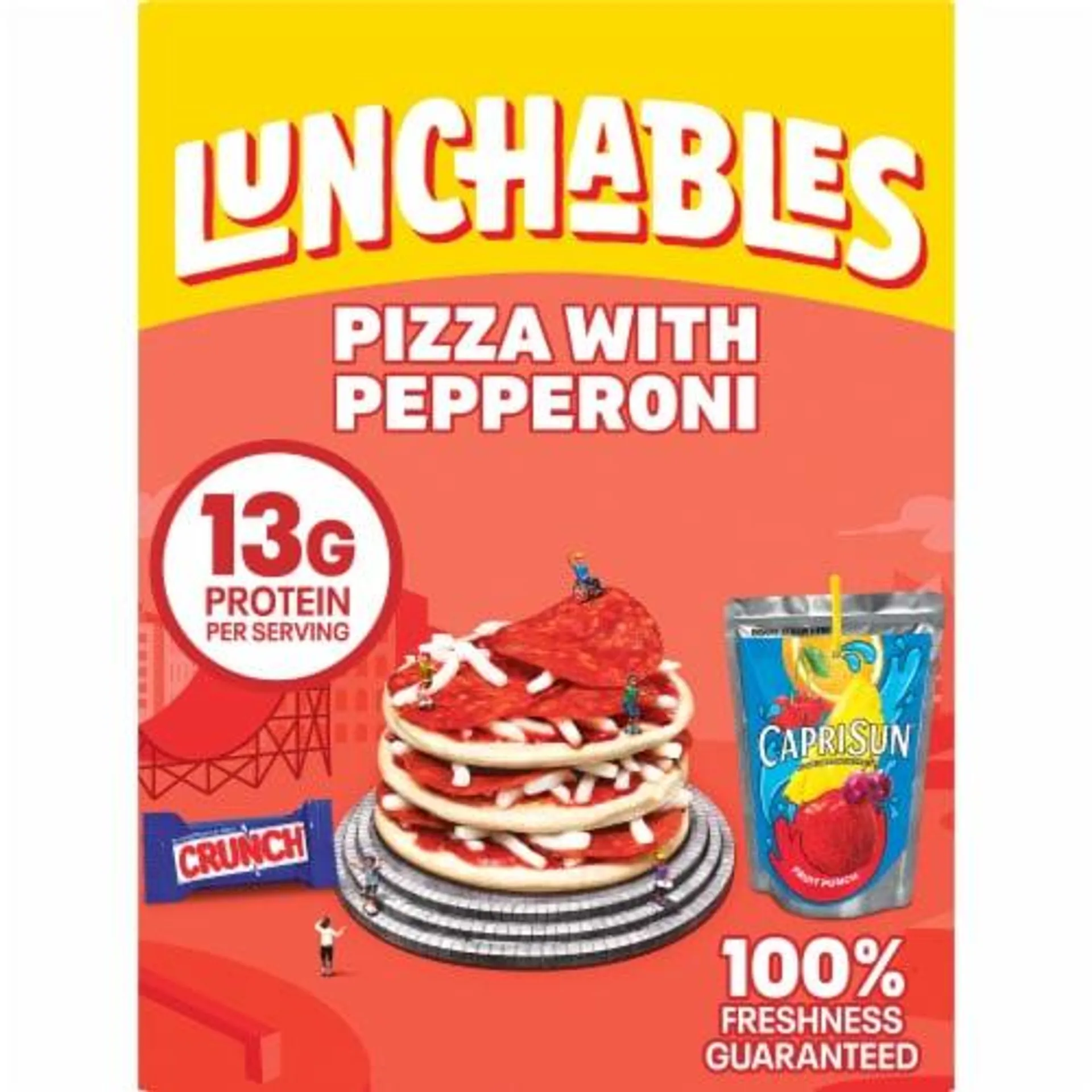 Lunchables Pepperoni Pizza with Capri Sun Drink & Crunch Candy Bar Kids Lunch Meal Kit