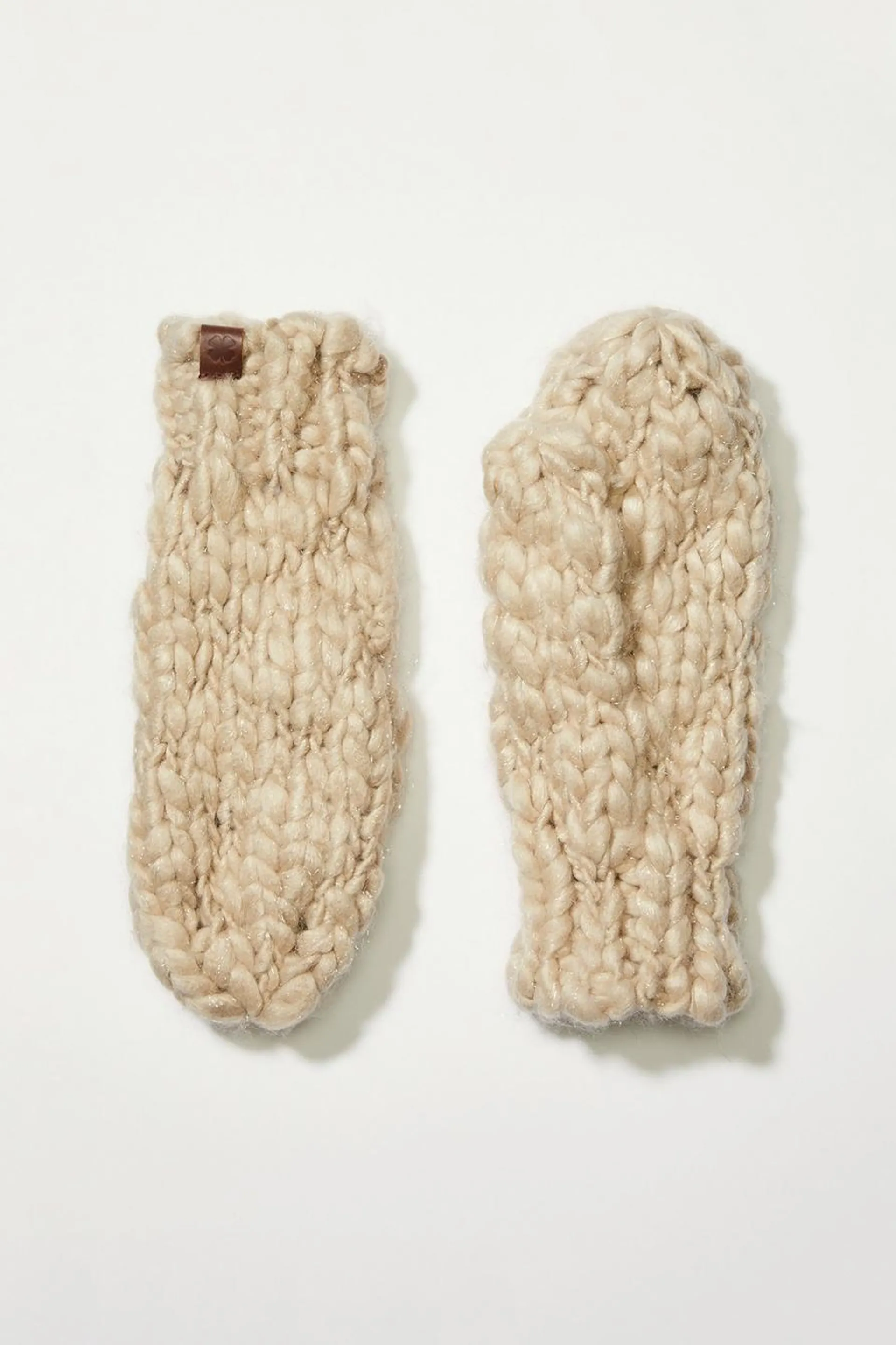 cozy knit mittens