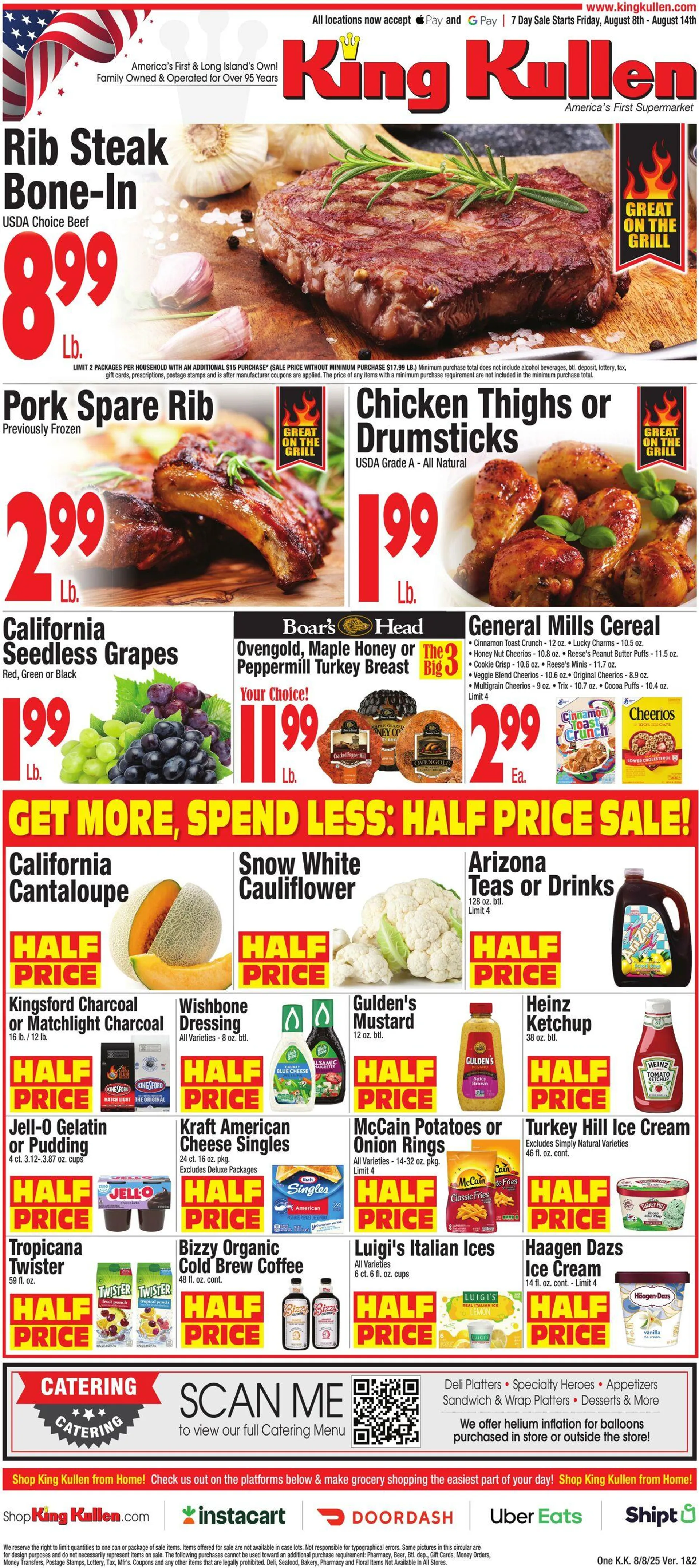Weekly ad King Kullen Current weekly ad from August 7 to August 14 2025 - Page 1
