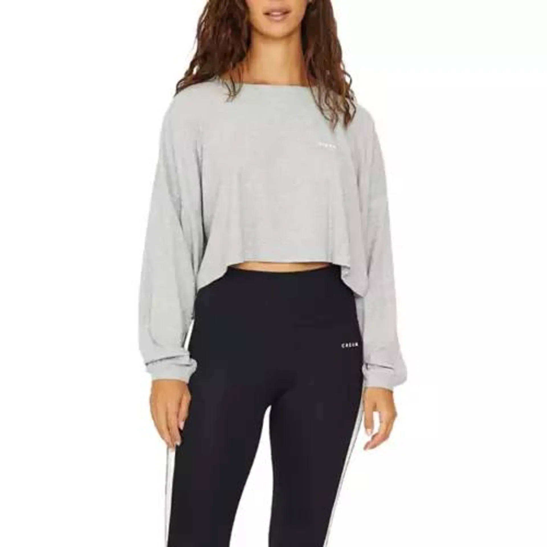 Women's Cream Yoga Alexa Long Sleeve Crop T-Shirt