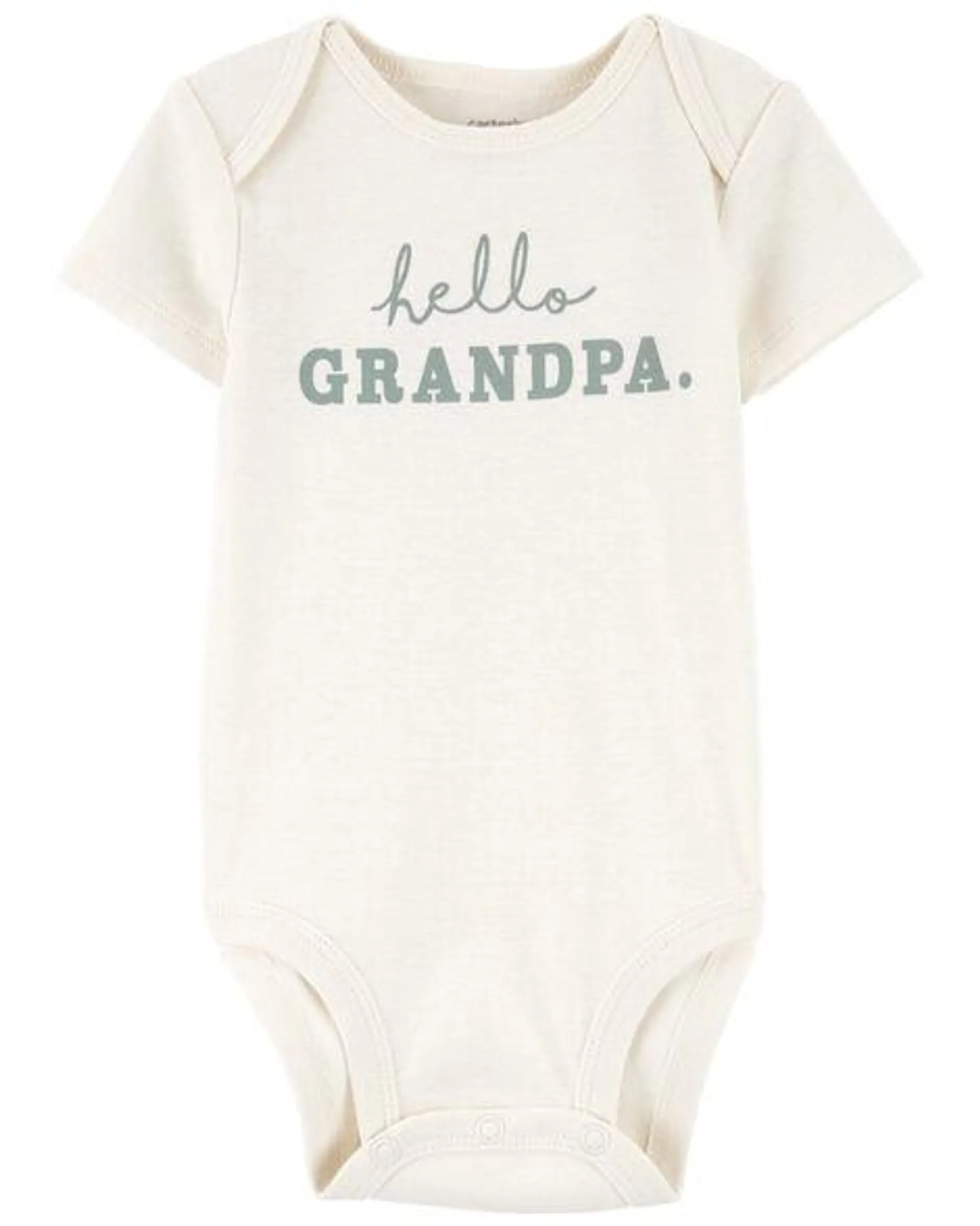 Baby Hello Grandpa Announcement Bodysuit