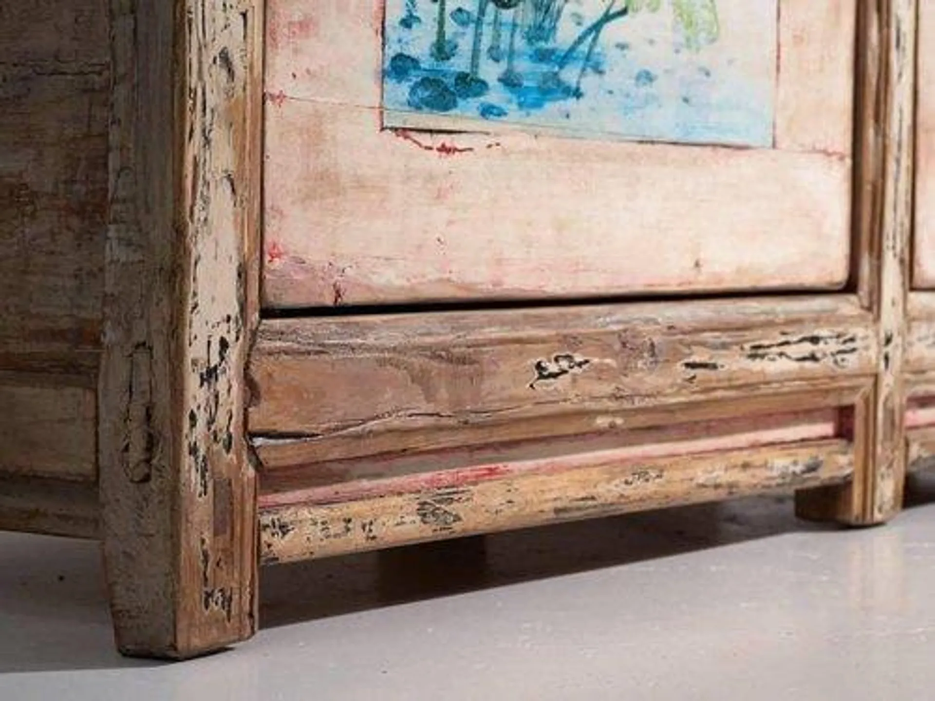 Antique Sideboard with Floral Motifs, 1870s