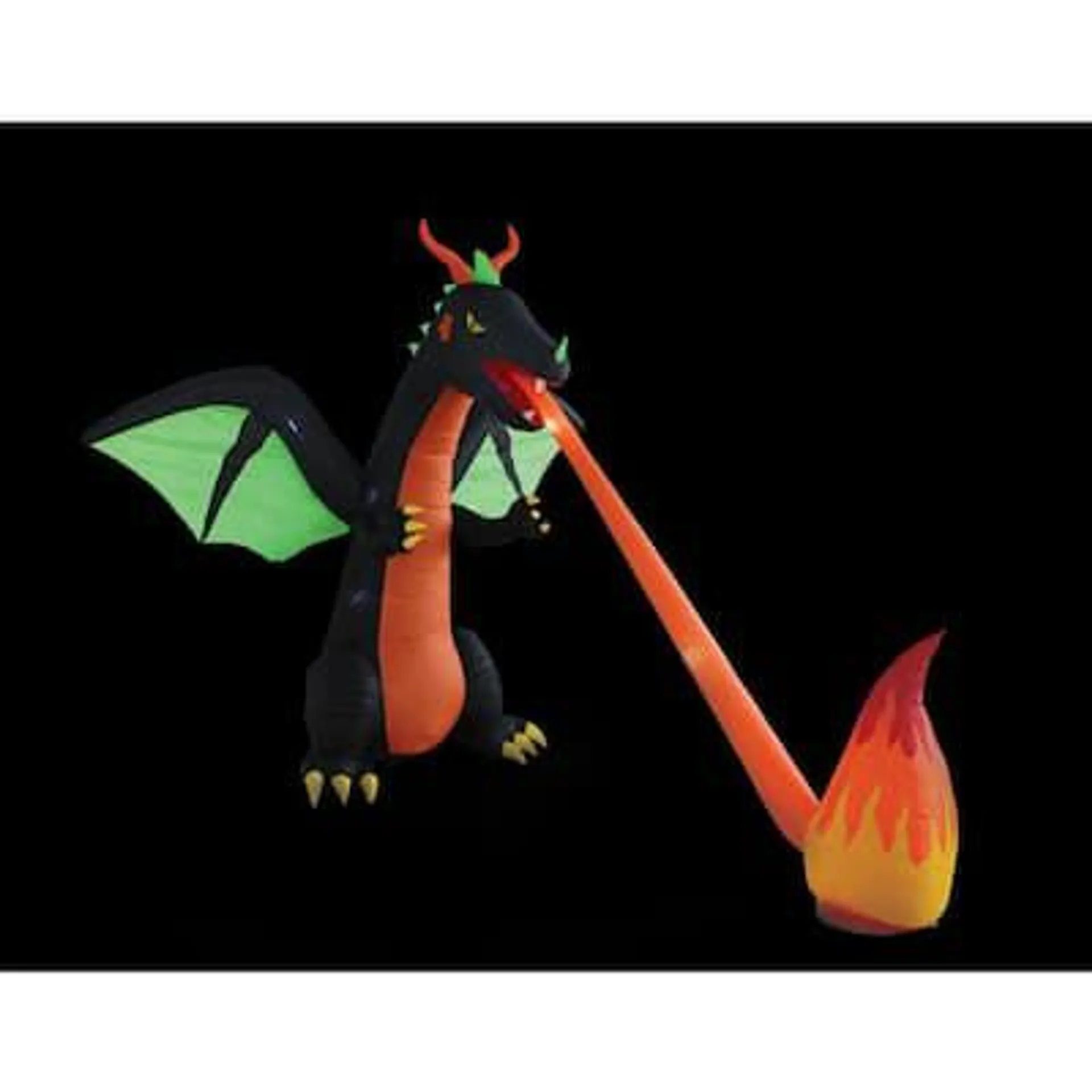 96 in. Tall Halloween Inflatable Flaming Dragon