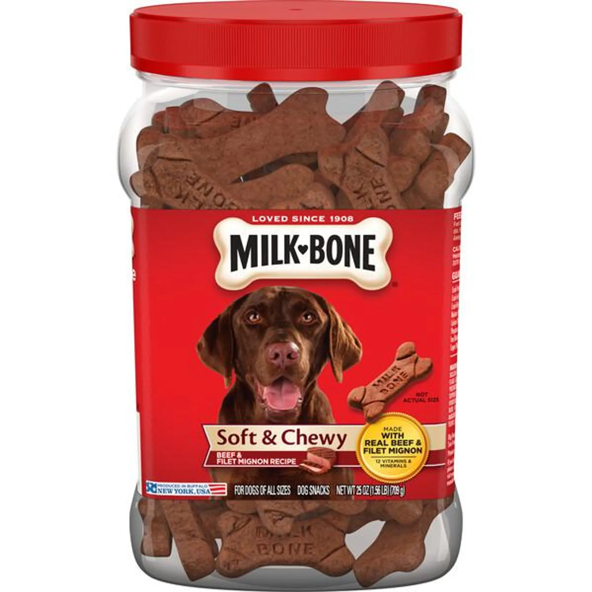 Milk-Bone Filet Mignon Dog Treats, 25 Ounces