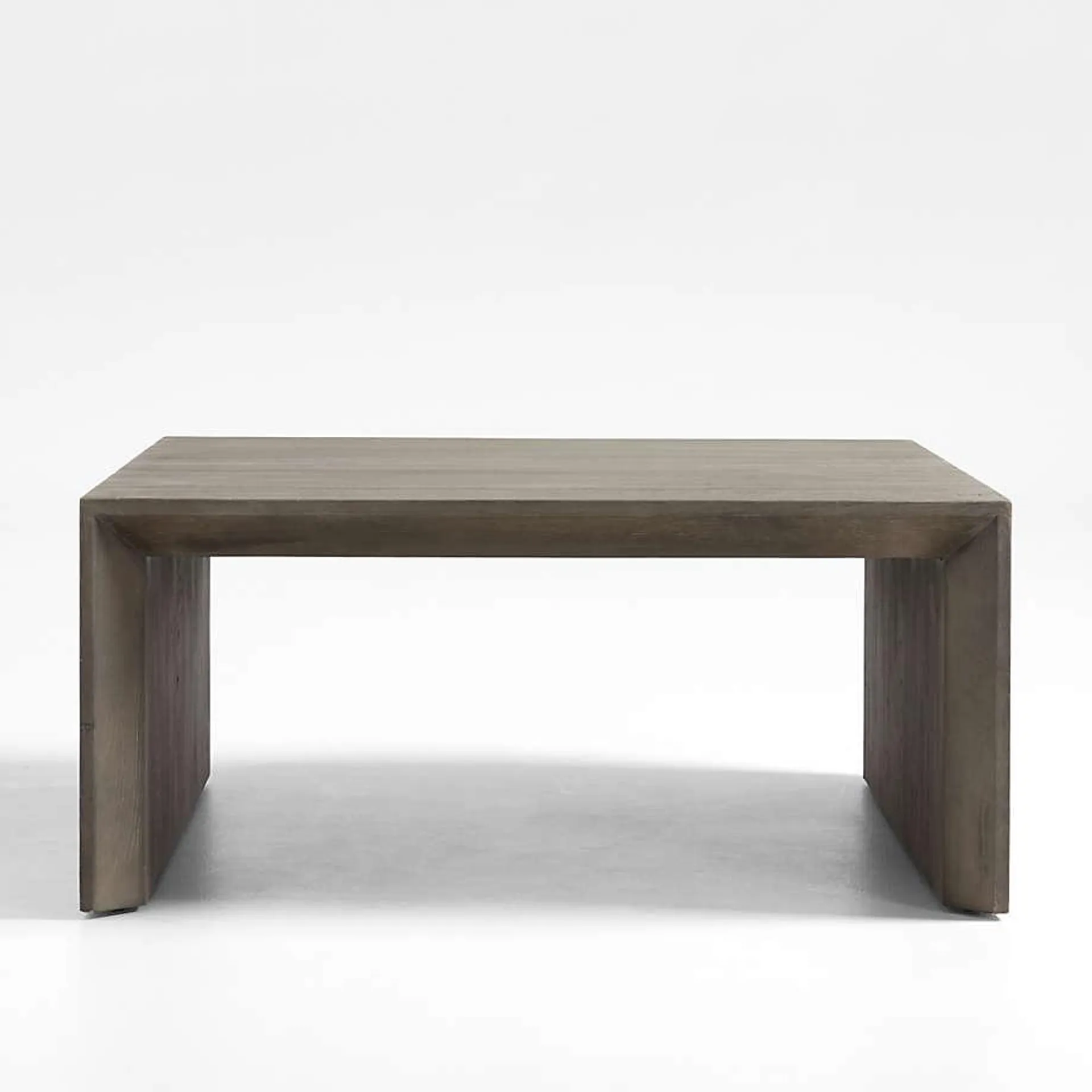 Baja Grey Oak Wood 40" Square Coffee Table