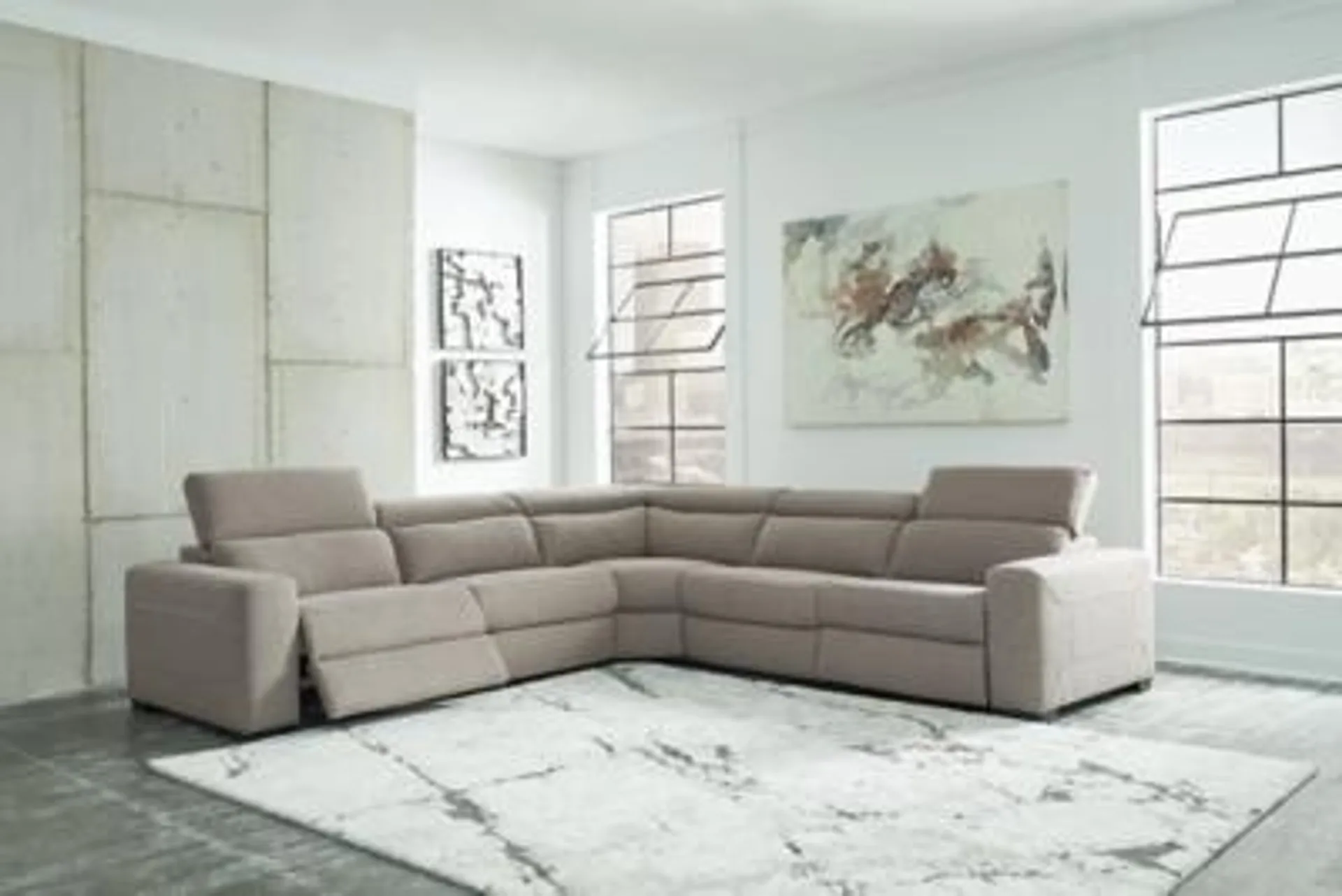 Mabton 5-Piece Dual Power Reclining Modular Sectional