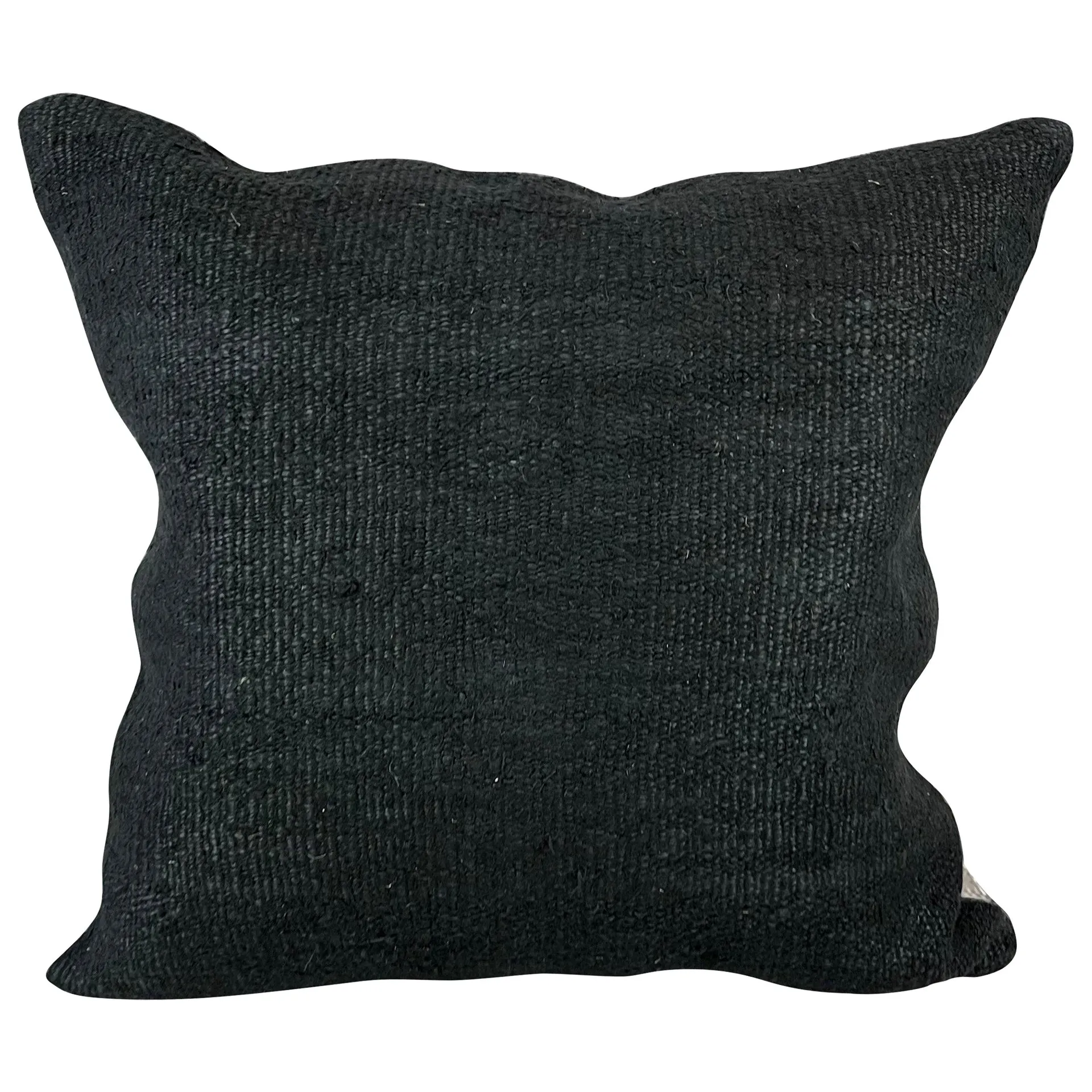 20 x 20 Hemp Turkish Cushion Natural Grayish Black Pillow Cushion Cover #6332