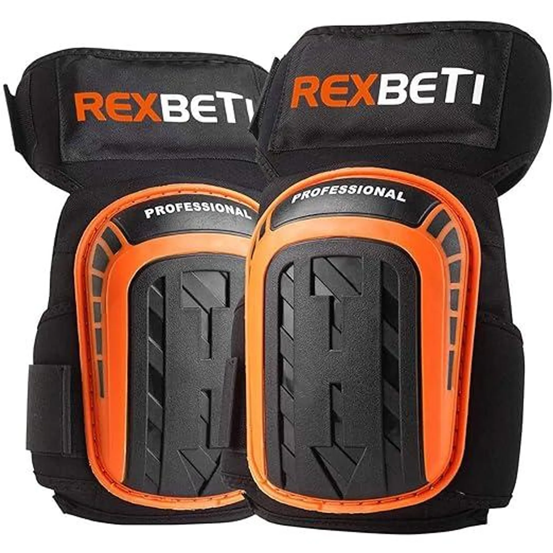 REXBETI Knee Pads for Work, Construction Gel Knee Pads Tools, Heavy Duty Comfortable Anti-slip Foam Knee Pads for Cleaning Flooring and Garden, Strong Stretchable Straps, 1 Pair