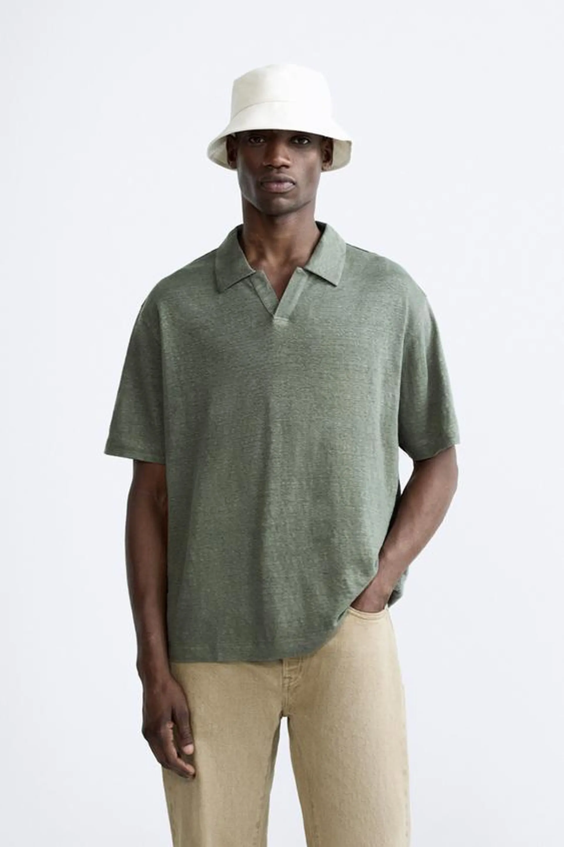 100% LINEN POLO SHIRT