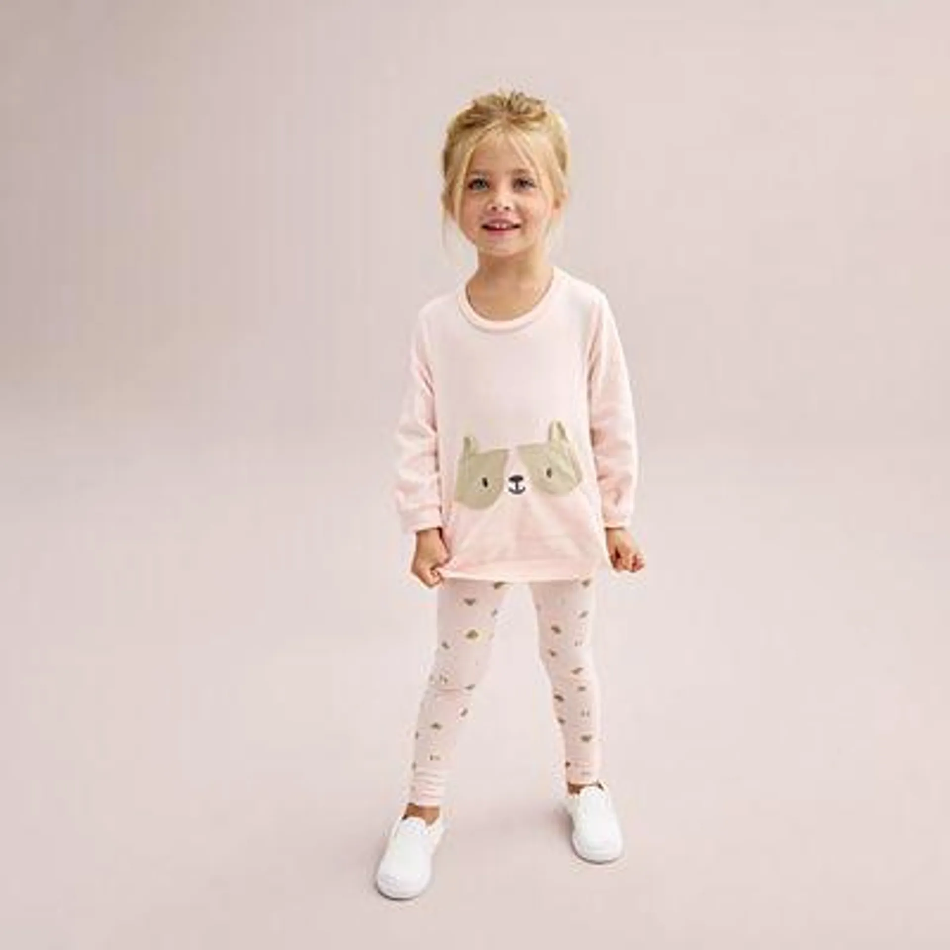 Toddler Girl Carter's French Terry Dog Pullover & Leggings Set