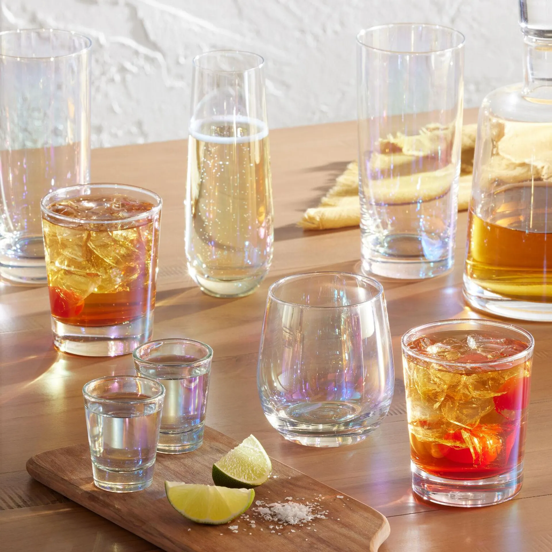 Modern Iridescent Glassware Collection