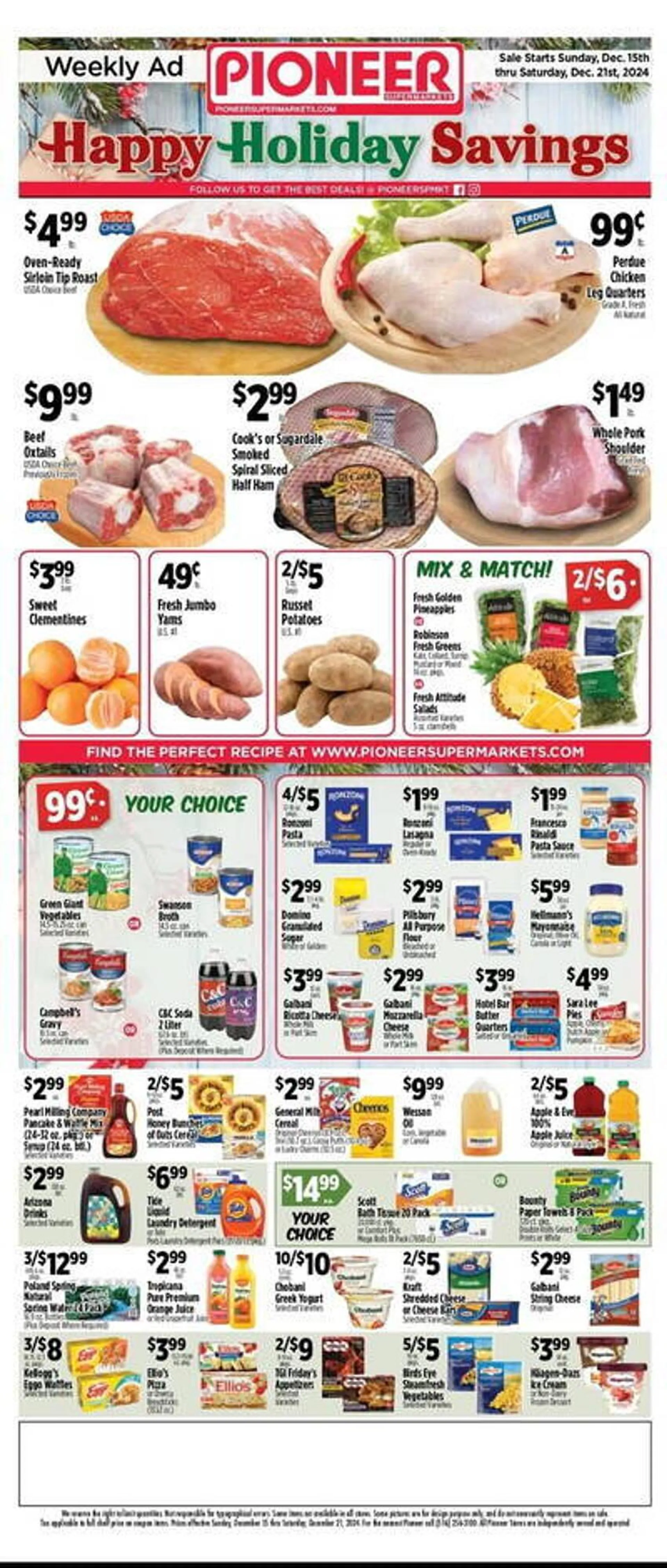 Pioneer Supermarkets Weekly Ad - 1