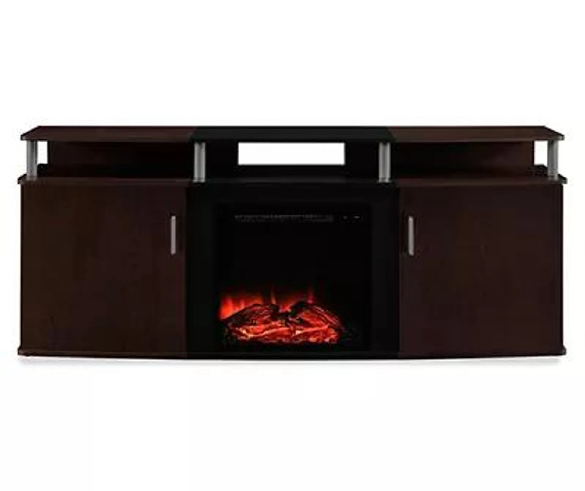 63" Bridgeport Cherry Electric Fireplace Console