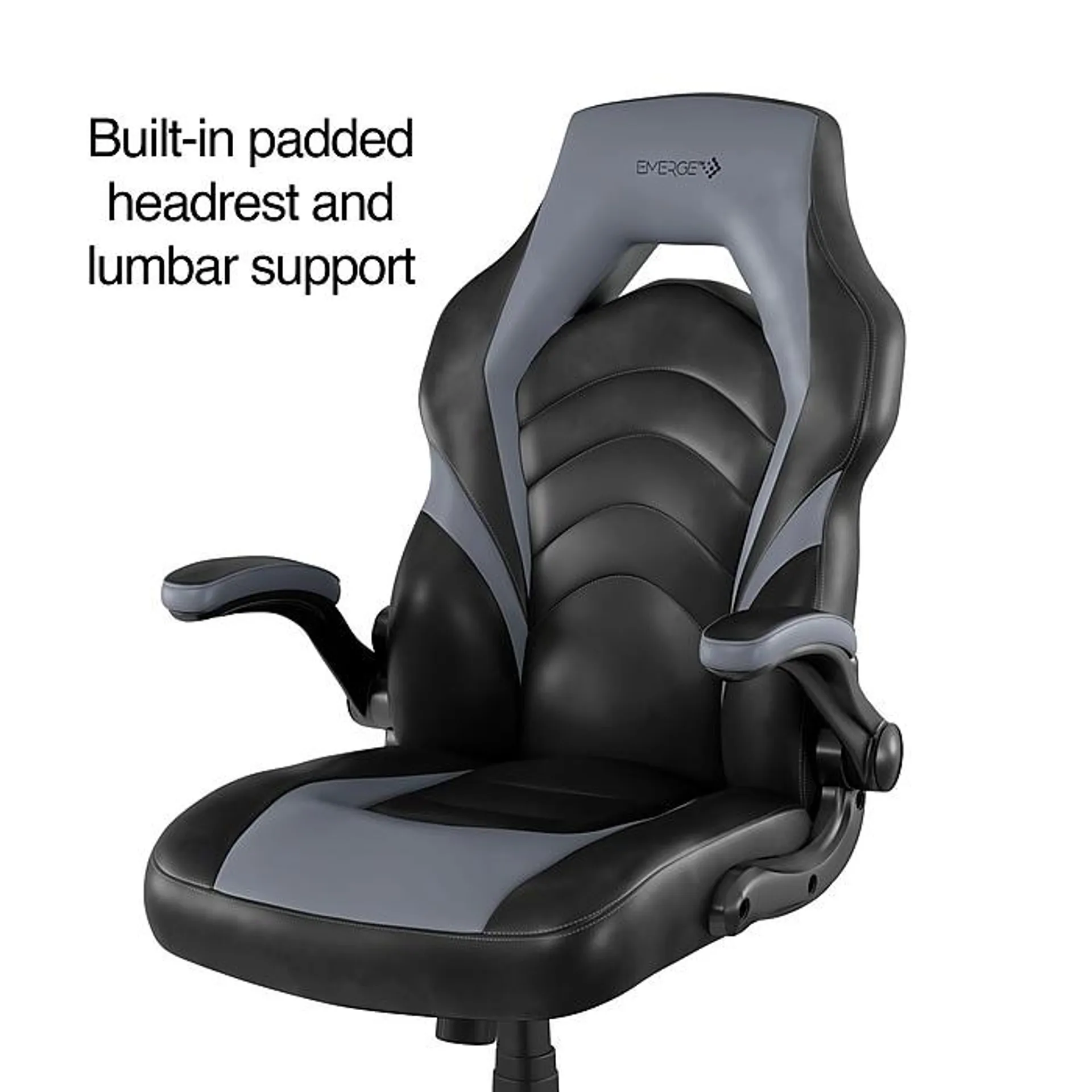 Staples Emerge Vortex Bonded Leather Ergonomic Gaming Chair,