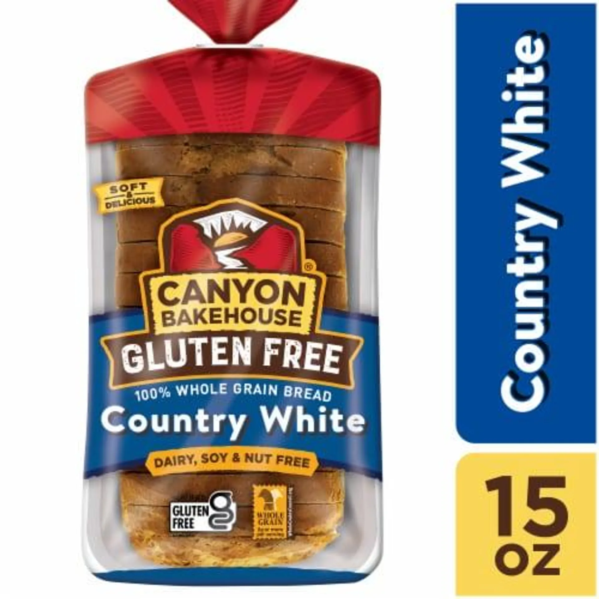 Canyon Bakehouse Country White Gluten Free Free 100% Whole Grain Sandwich Bread Fresh